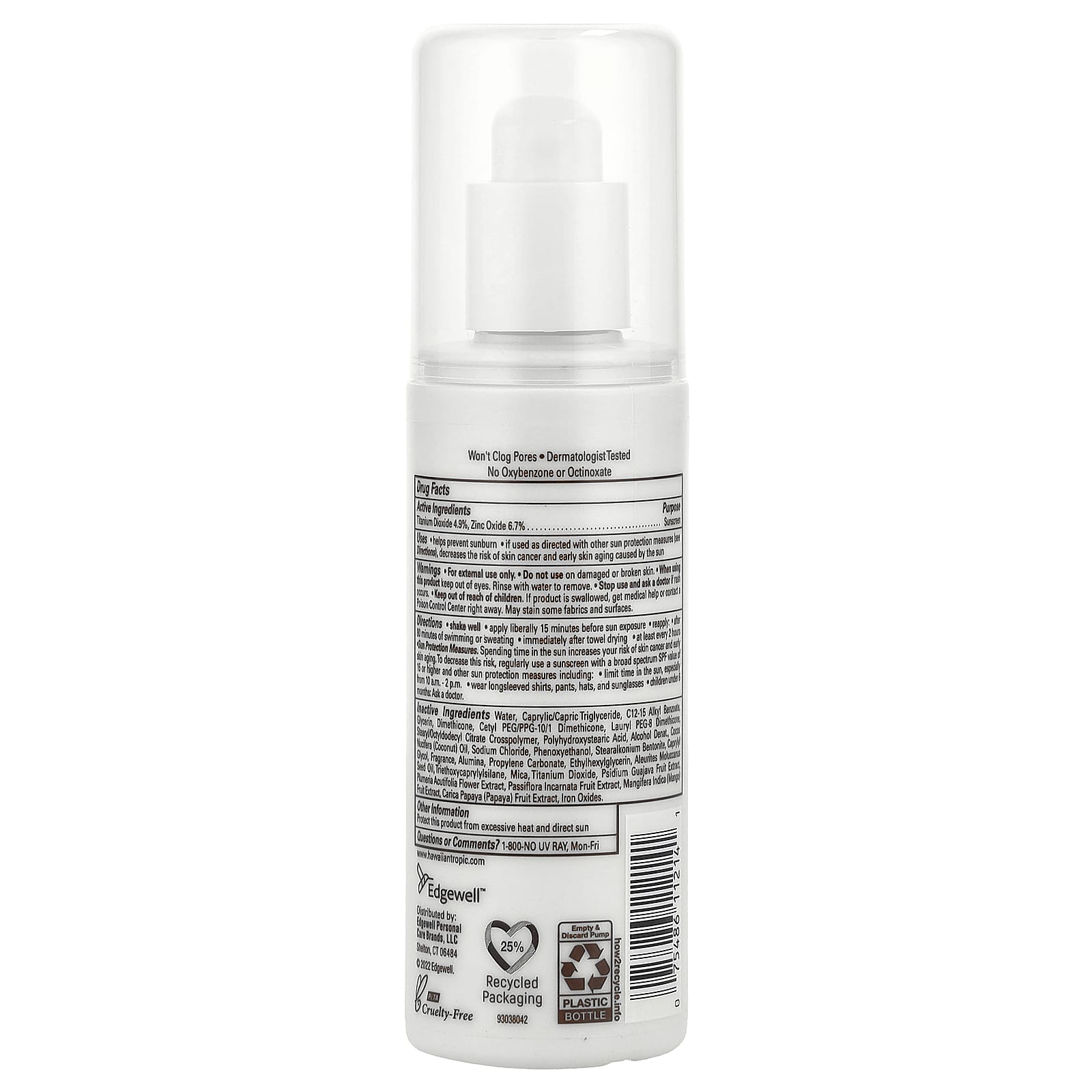 Hawaiian Tropic Mineral Sunscreen Lotion, SPF 50, 3.4 fl oz - Image 2