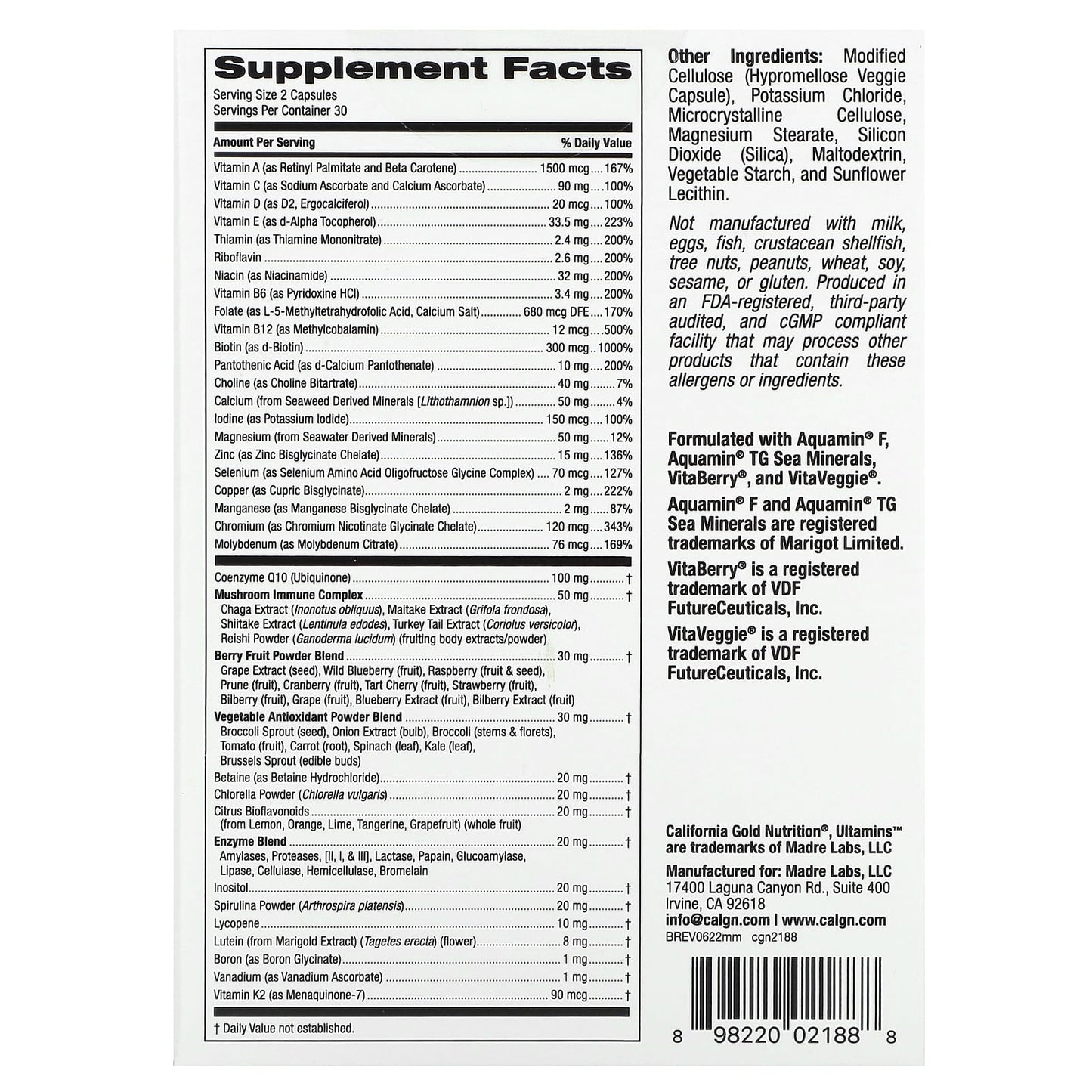 Ultimate Men's Multivitamin with CoQ10 and Mushroom Blends - Image 2