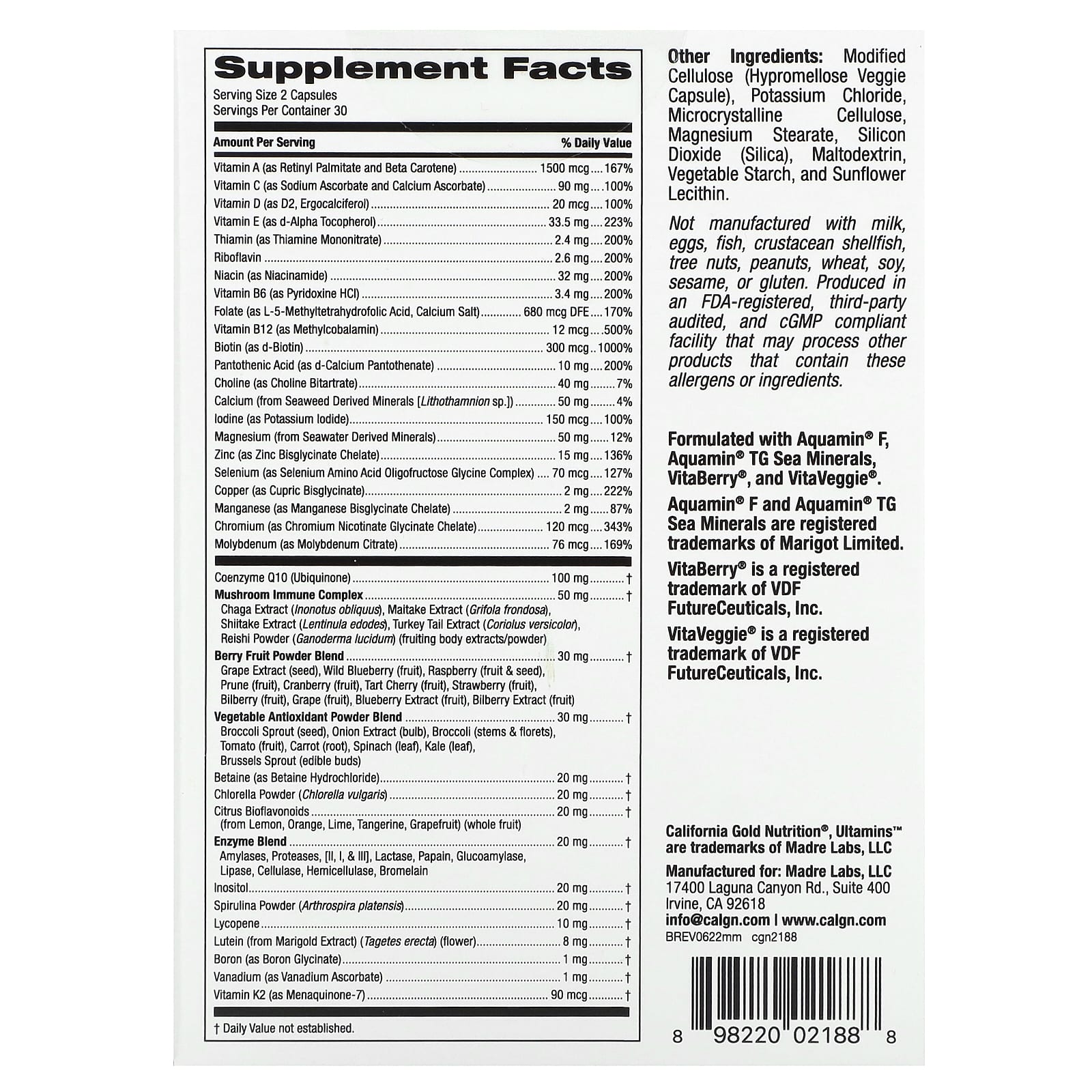 Ultimate Men's Multivitamin with CoQ10 and Mushroom Blends - Image 2