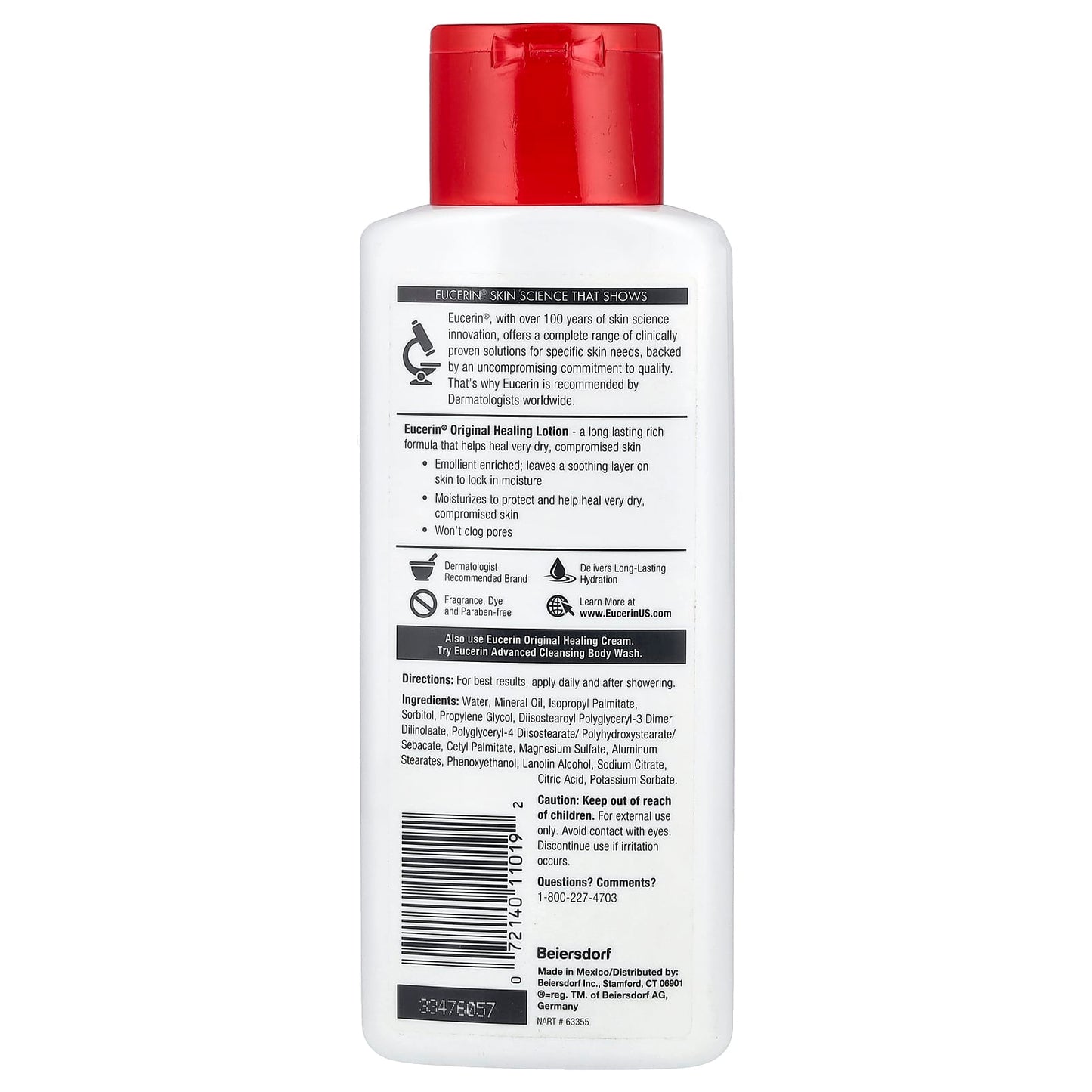 Eucerin Original Healing Lotion Fragrance Free, 8.4 fl oz - Image 2