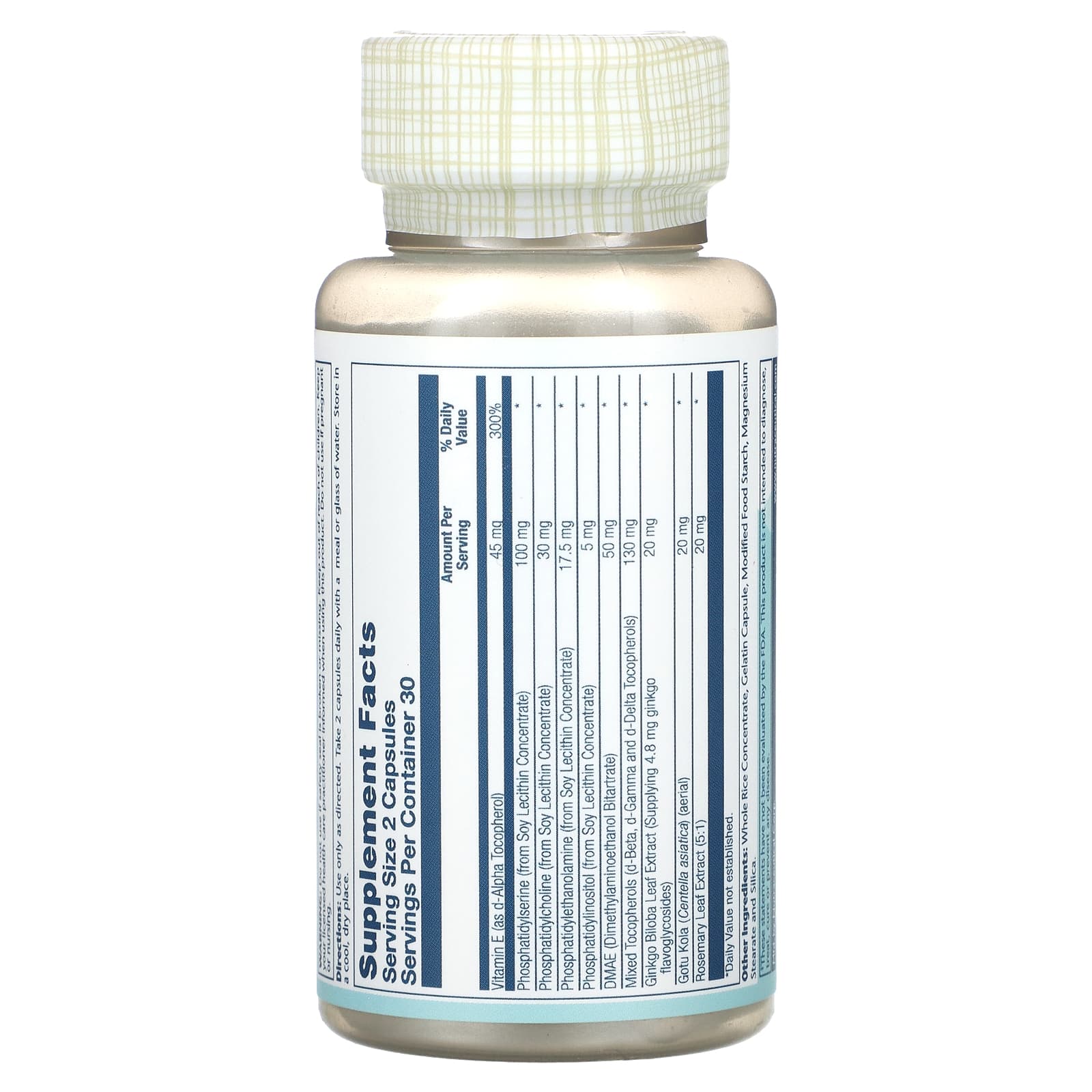 Solaray, Phosphatidylserine Plus, 60 Capsules - Image 2