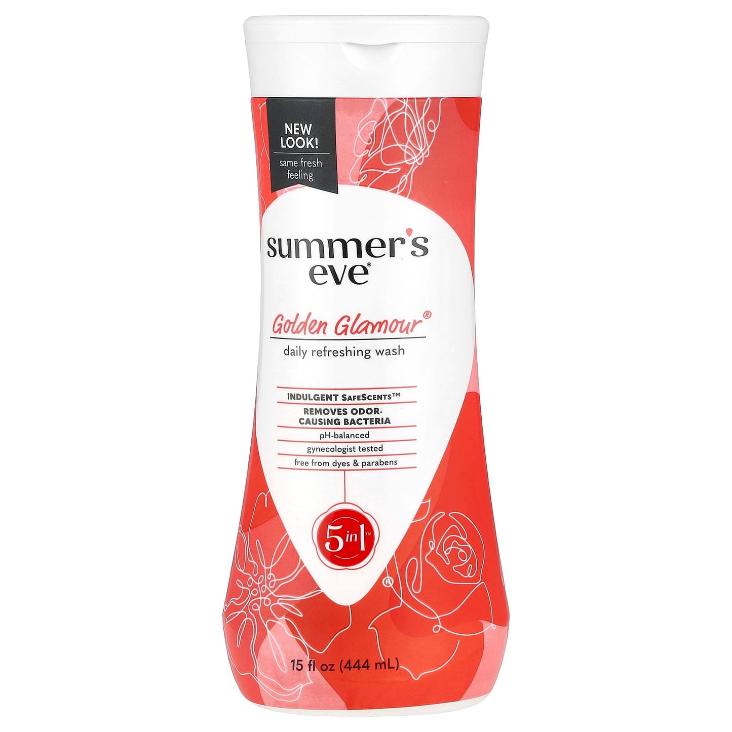 Summer's Eve, Golden Glamour®, 5 in 1 Daily Refreshing Wash, 15 fl oz (444 ml) - Image 1