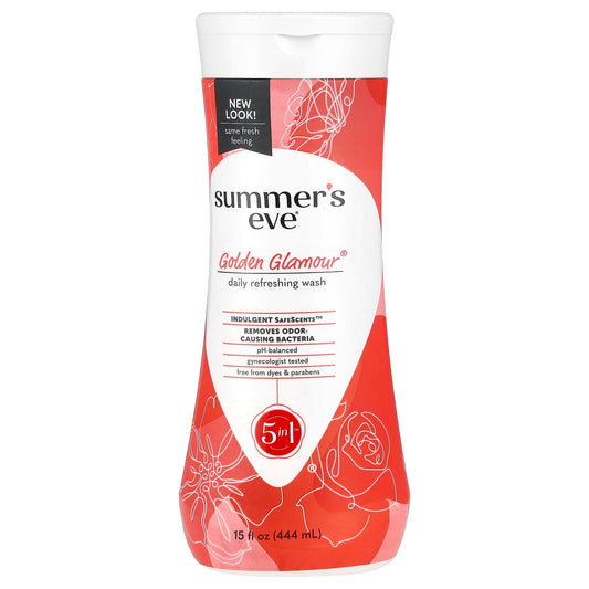 Summer's Eve, Golden Glamour®, 5 in 1 Daily Refreshing Wash, 15 fl oz (444 ml) - Image 1