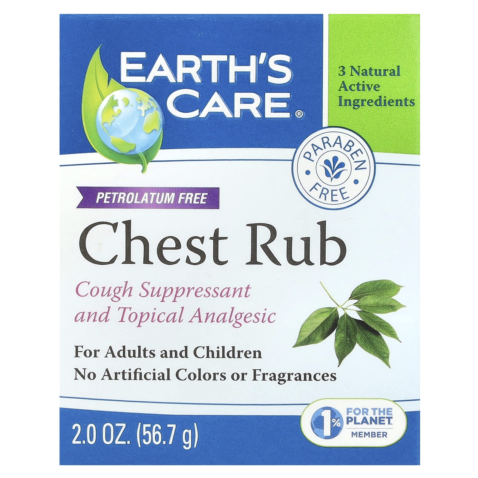 Earth's Care Chest Rub for Cough Relief and Pain - Image 2