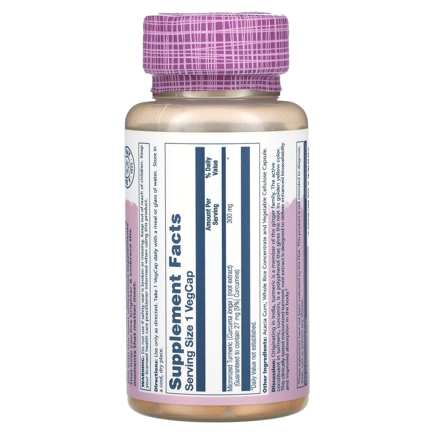 Solaray, Vital Extracts Super Bio Turmeric, 300 mg, 30 VegCaps - Image 2