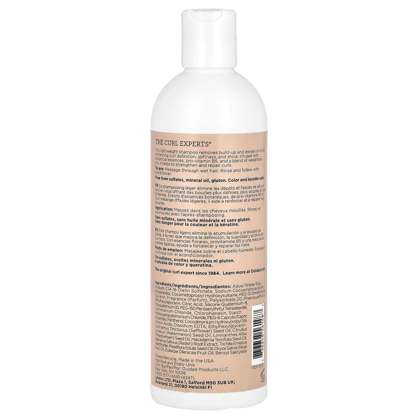 Ouidad, Curl Shaper®, Moisturizing Shampoo, Loose Curls & Waves, 12 fl oz (355 ml) - Image 2