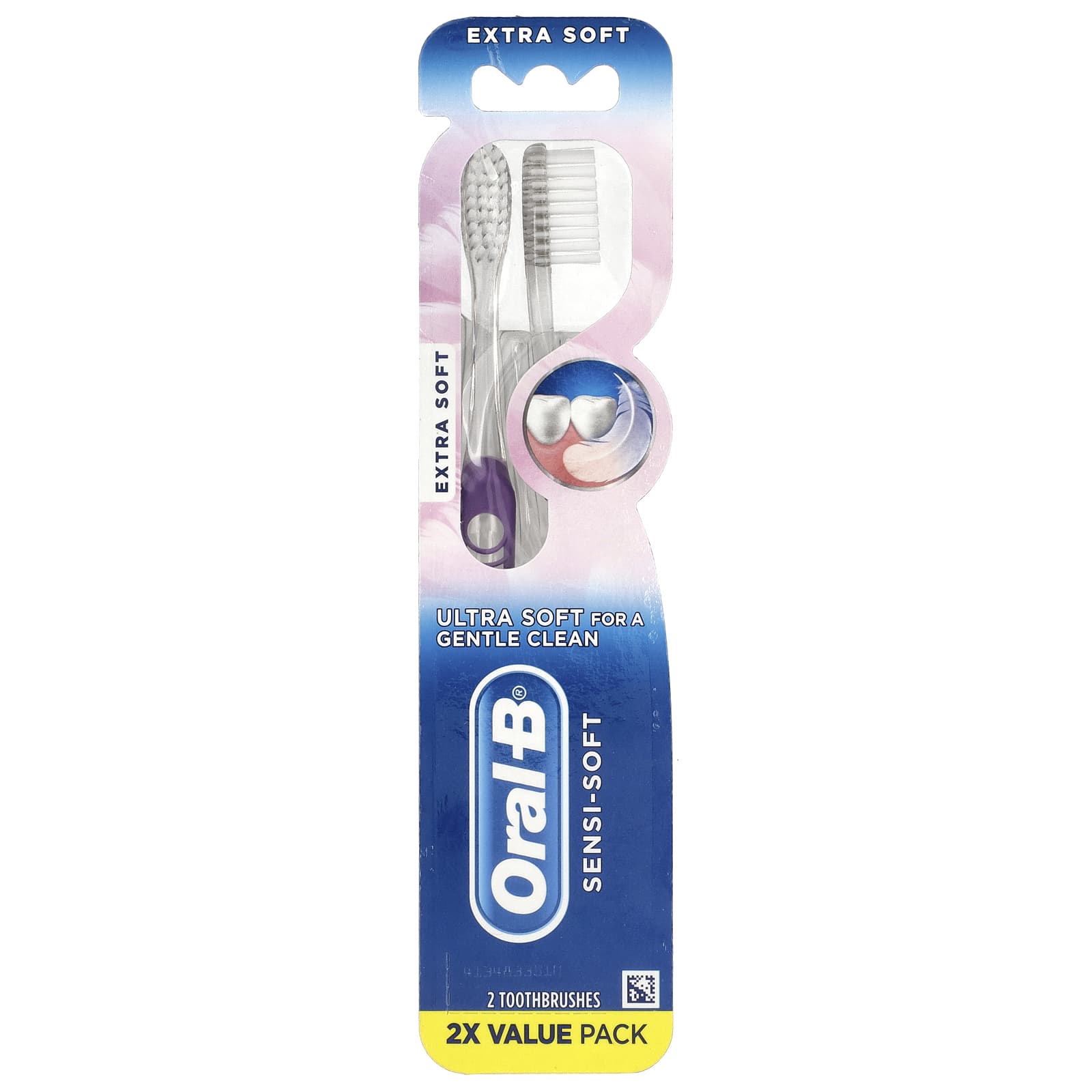 Oral-B, Sensi-Soft, Toothbrushes, Extra-Soft, 2 Toothbrushes - Image 1