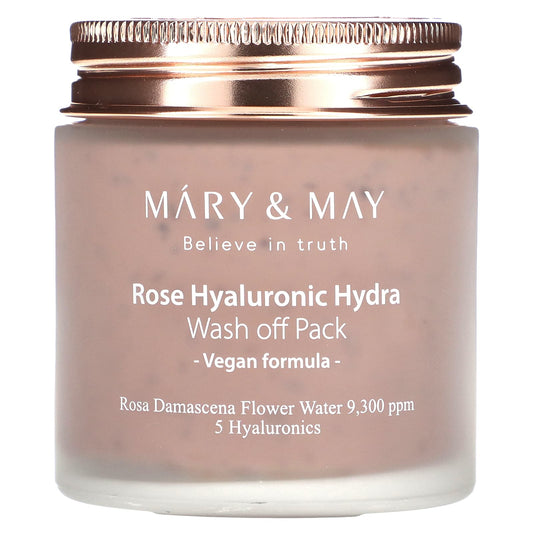 Mary & May, Rose Hyaluronic Hydra, Wash Off Pack, 4.4 oz (125 g) - Image 1