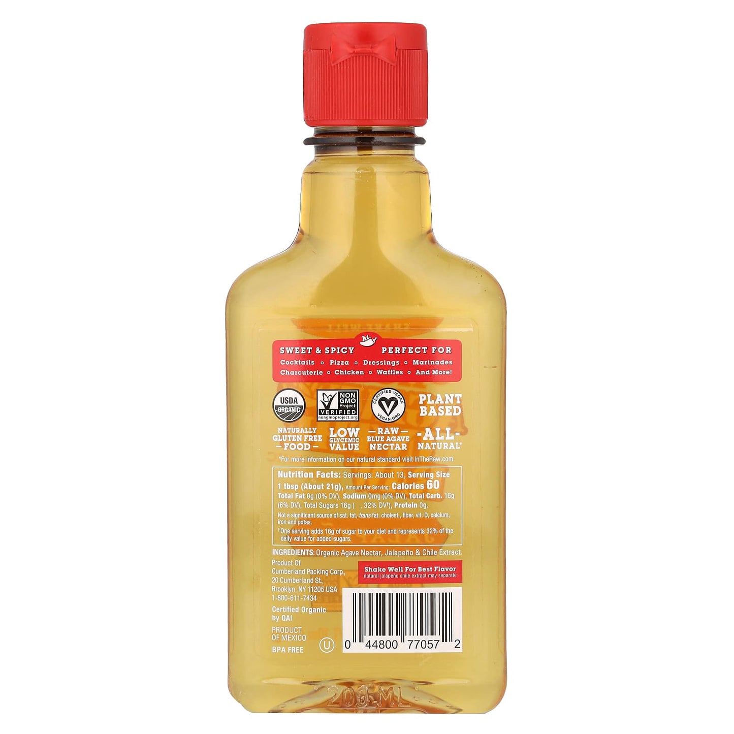 Raw Organic Jalapeno Agave Nectar by In the Raw, 100% Natural Sweetener - Image 2