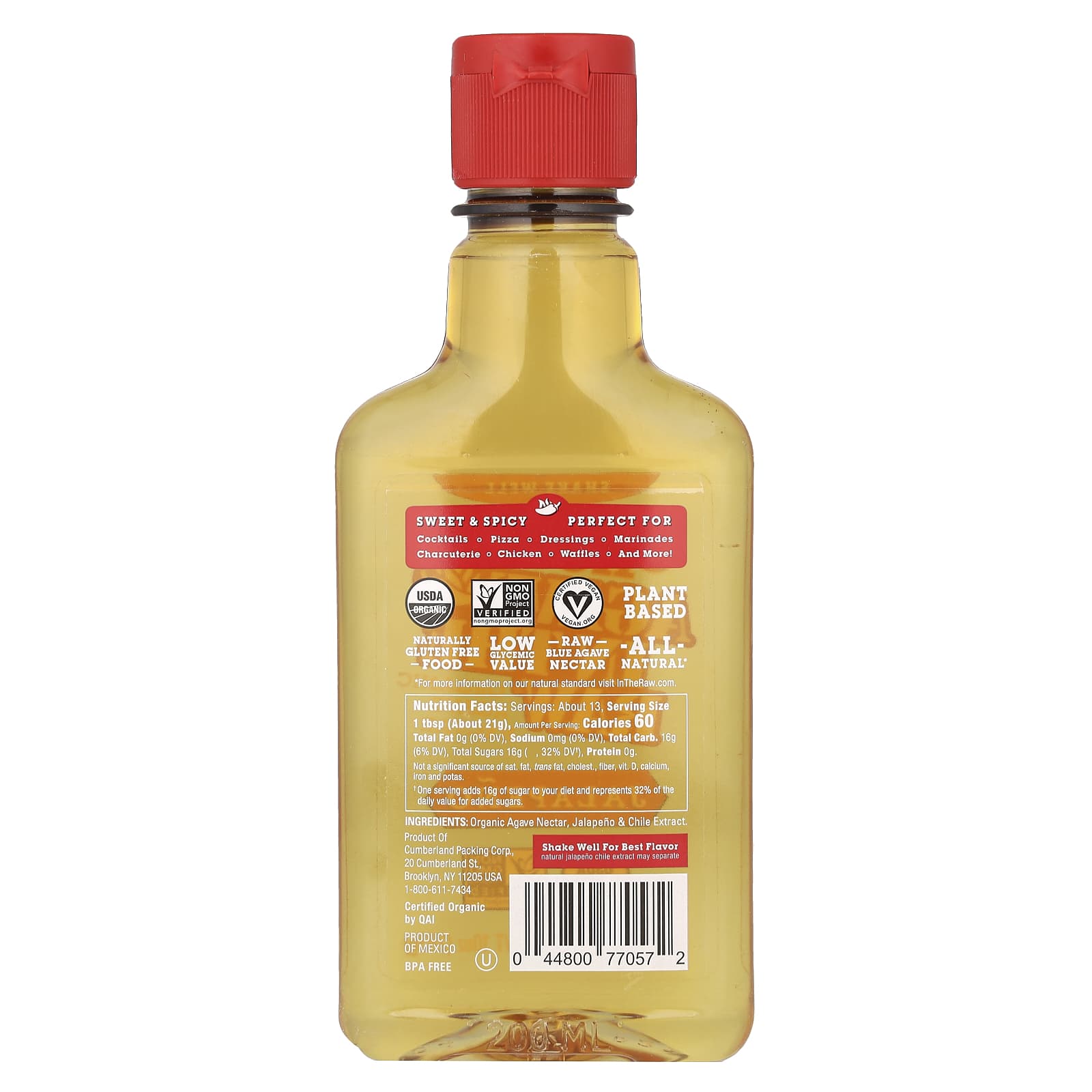 Raw Organic Jalapeno Agave Nectar by In the Raw, 100% Natural Sweetener - Image 2