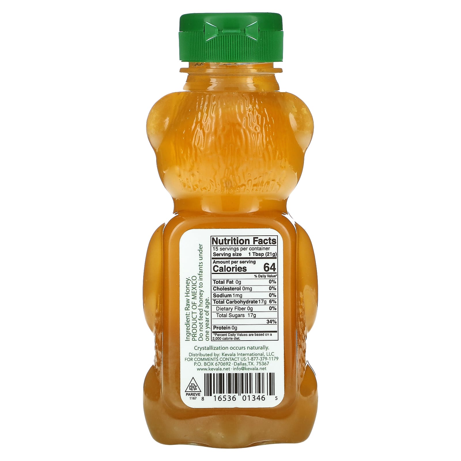 Kevala, Raw Unfiltered Honey, 11.5 oz (326 g) - Image 2
