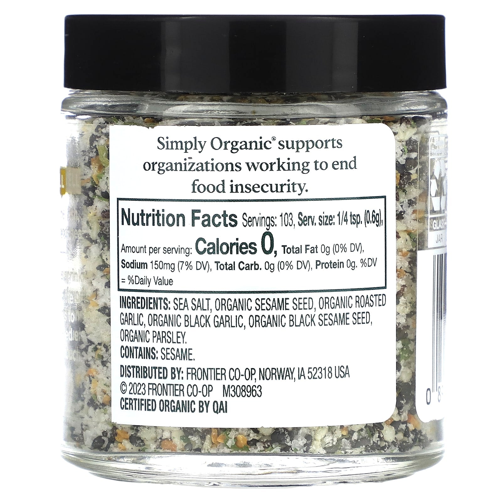 Simply Organic, Finishing Salt, Black Garlic, 2.19 oz (62 g) - Image 2