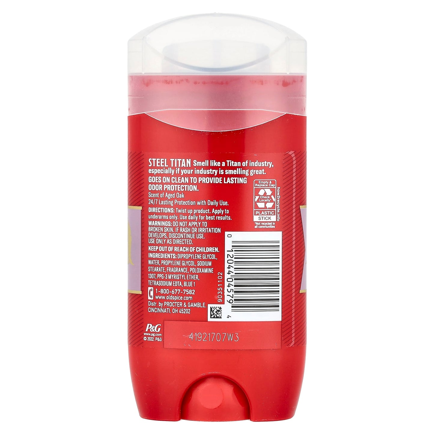 Old Spice, Steel Titan Deodorant, Aged Oak, 3 oz (85 g) - Image 2