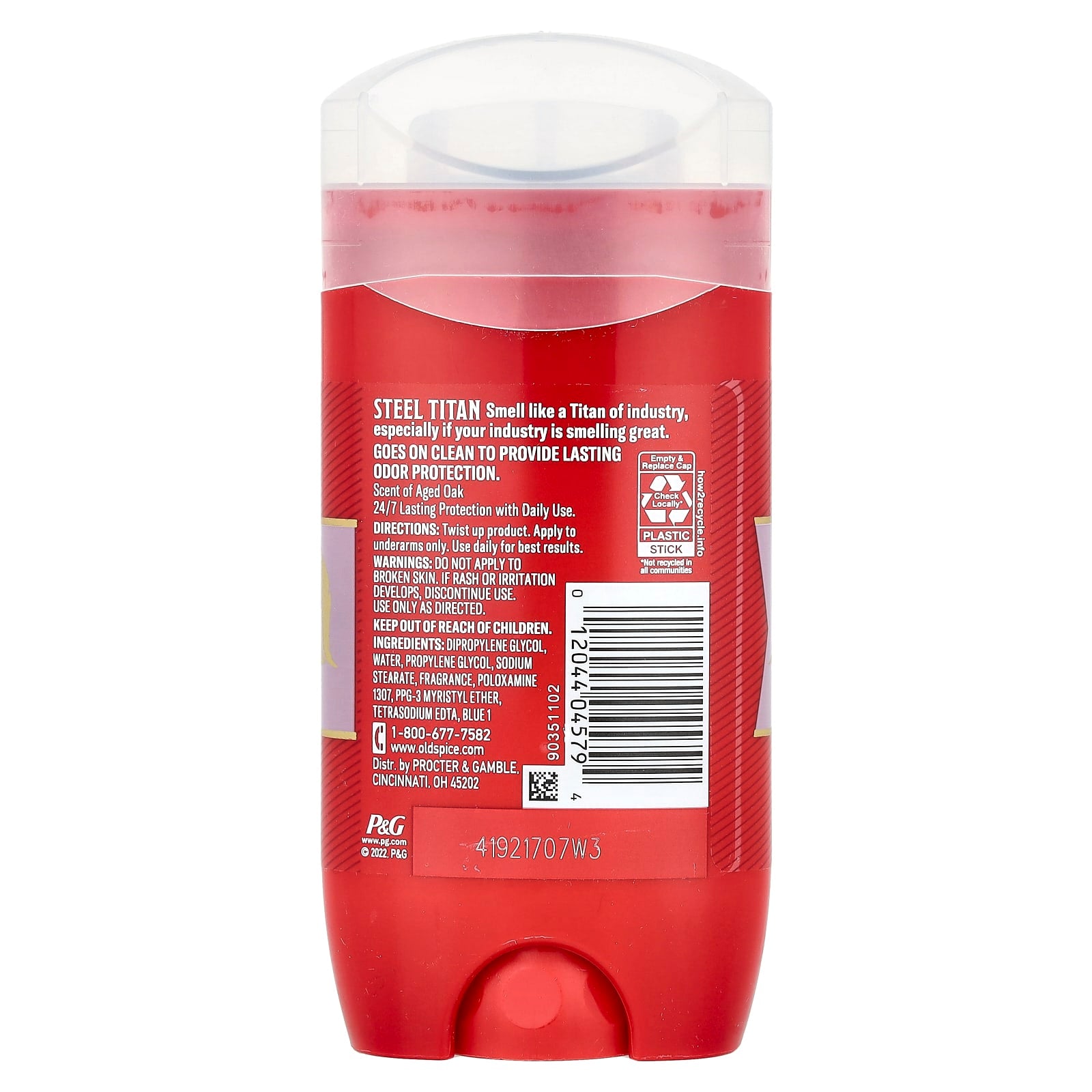 Old Spice, Steel Titan Deodorant, Aged Oak, 3 oz (85 g) - Image 2