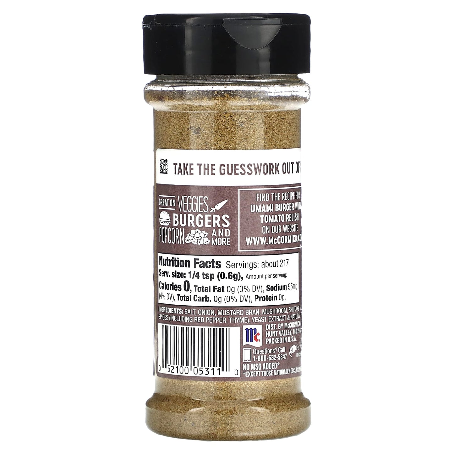 McCormick, All Purpose Seasoning, Umami Seasoning with Mushrooms and Onion, 4.59 oz (130 g) - Image 2