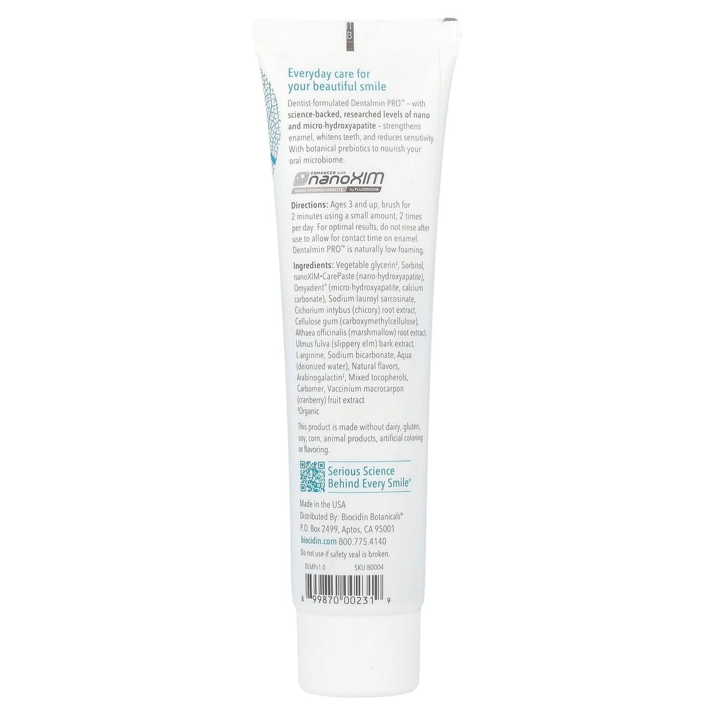 Fresh Mint Dentalmin PRO Toothpaste, Nano-Hydroxyapatite Enriched, Fluoride-Free - Image 2