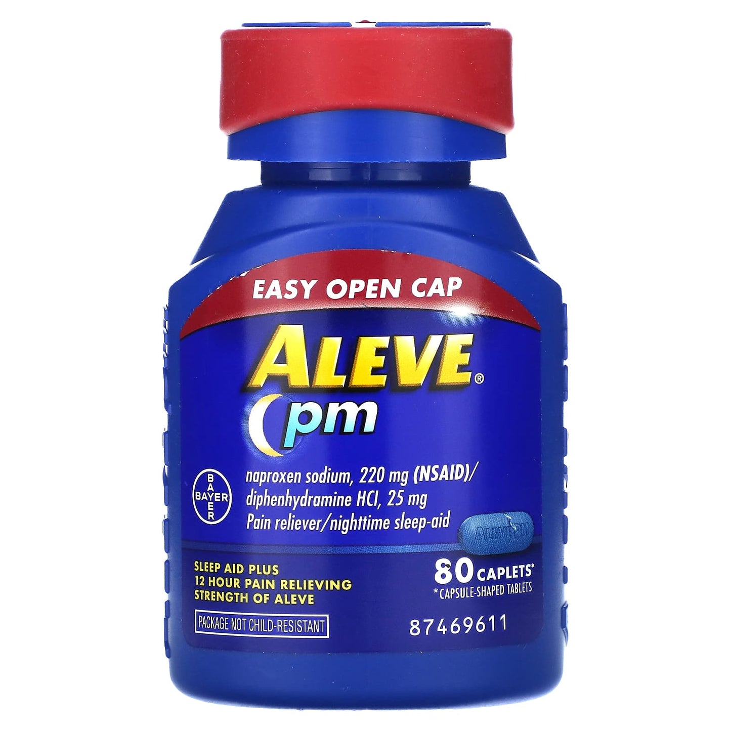 Aleve PM Sleep Aid & Pain Relief, 80 Caplets - Image 1