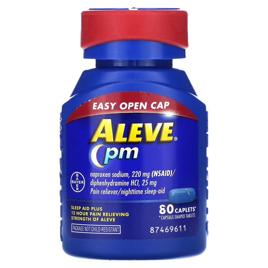 Aleve PM Sleep Aid & Pain Relief, 80 Caplets - Image 1