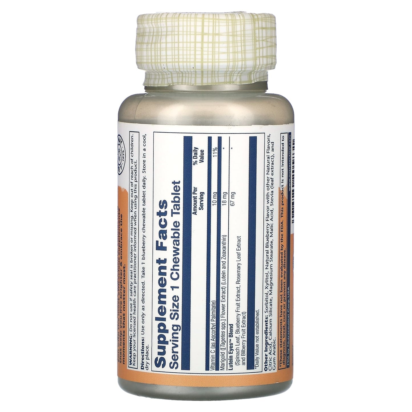 Solaray, Lutein Eyes 18, Natural Blueberry, 30 Chewables - Image 2