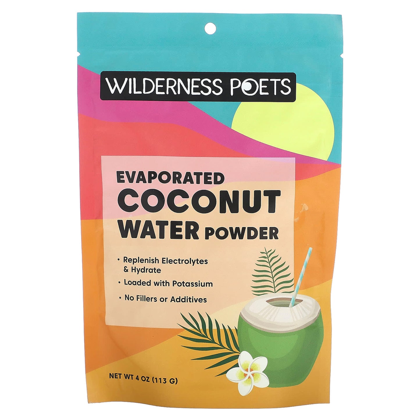 Wilderness Poets, Coconut Water Powder, Evaporated, 4 oz (113 g) - Image 1