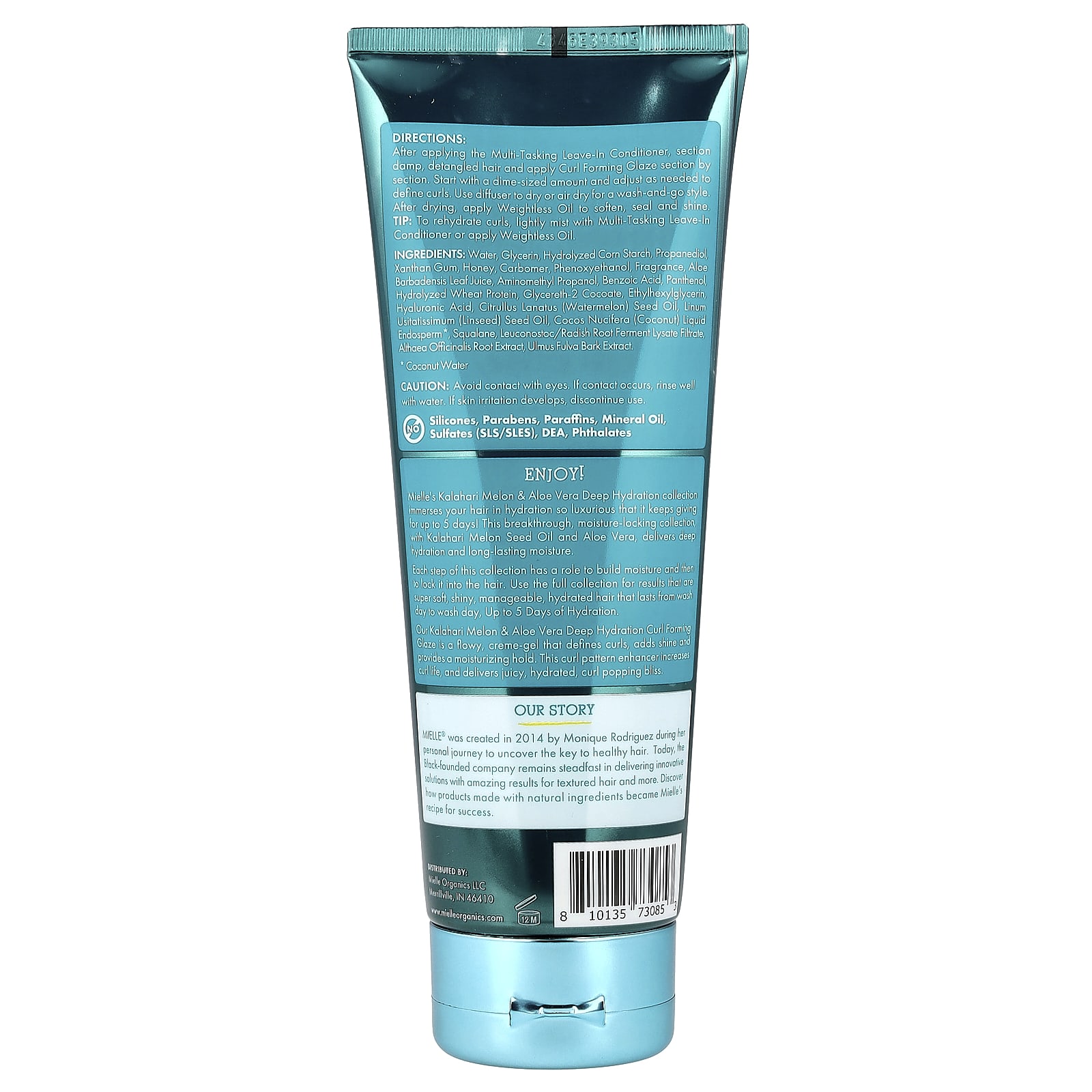 Mielle, Deep Hydration Curl Foaming Glaze, For Dry, Dehydrated Hair, Kalahari Melon & Aloe Vera, 7.5 oz (221 g) - Image 2