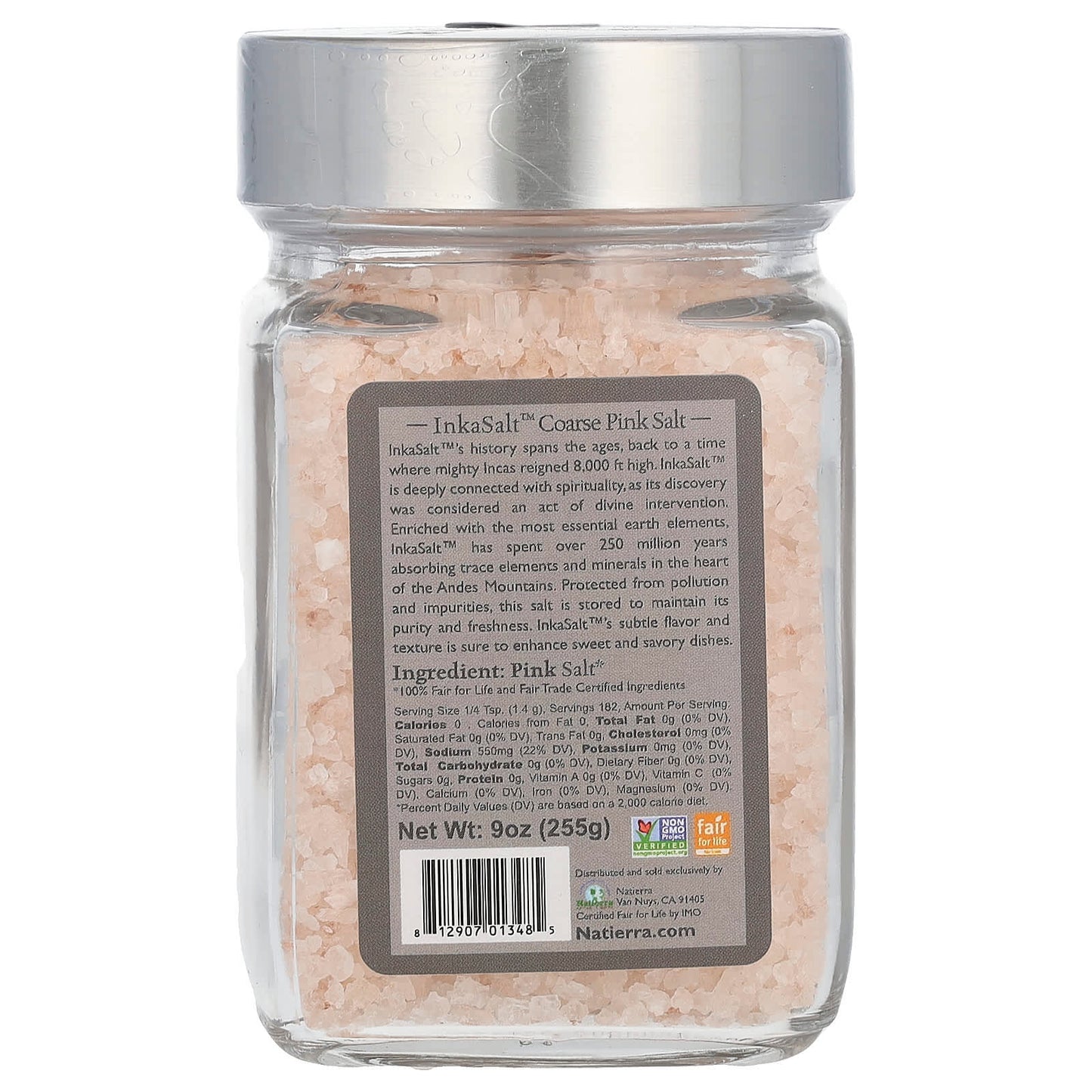 Natierra, Fair Trade Pink Salt, Coarse, 9 oz (255 g) - Image 2