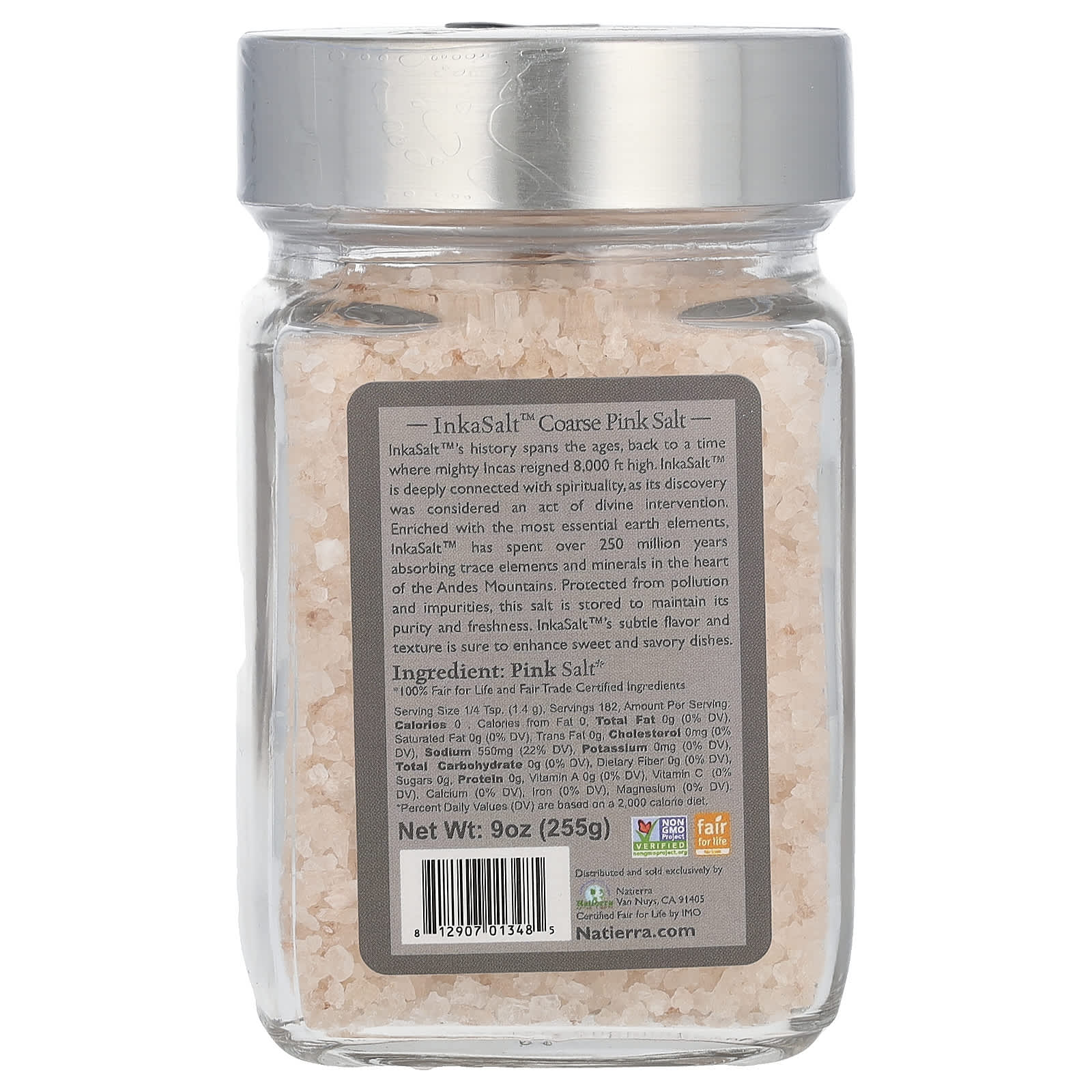 Natierra, Fair Trade Pink Salt, Coarse, 9 oz (255 g) - Image 2