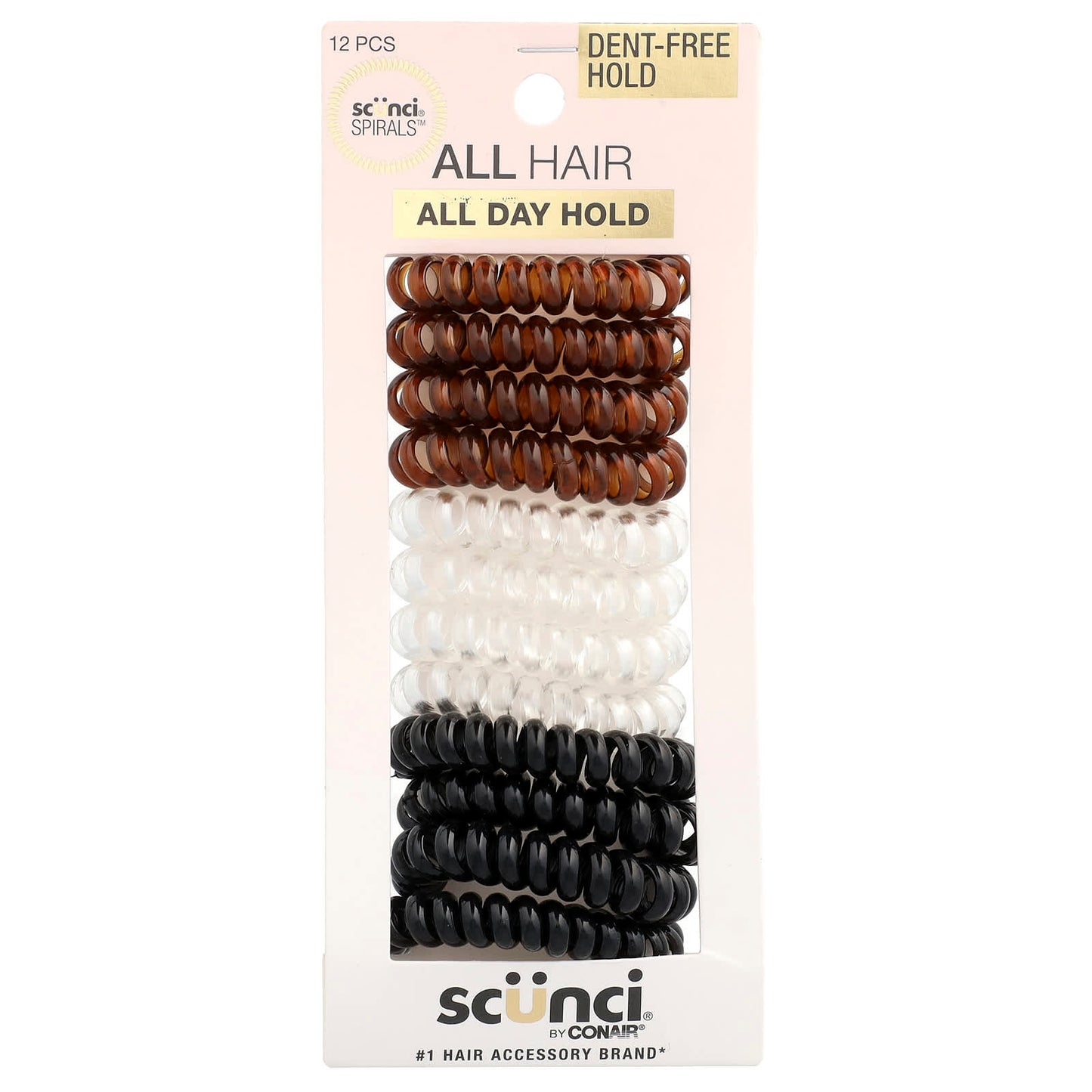 Scunci, Spirals™, Assorted Colors, 12 Pieces - Image 1
