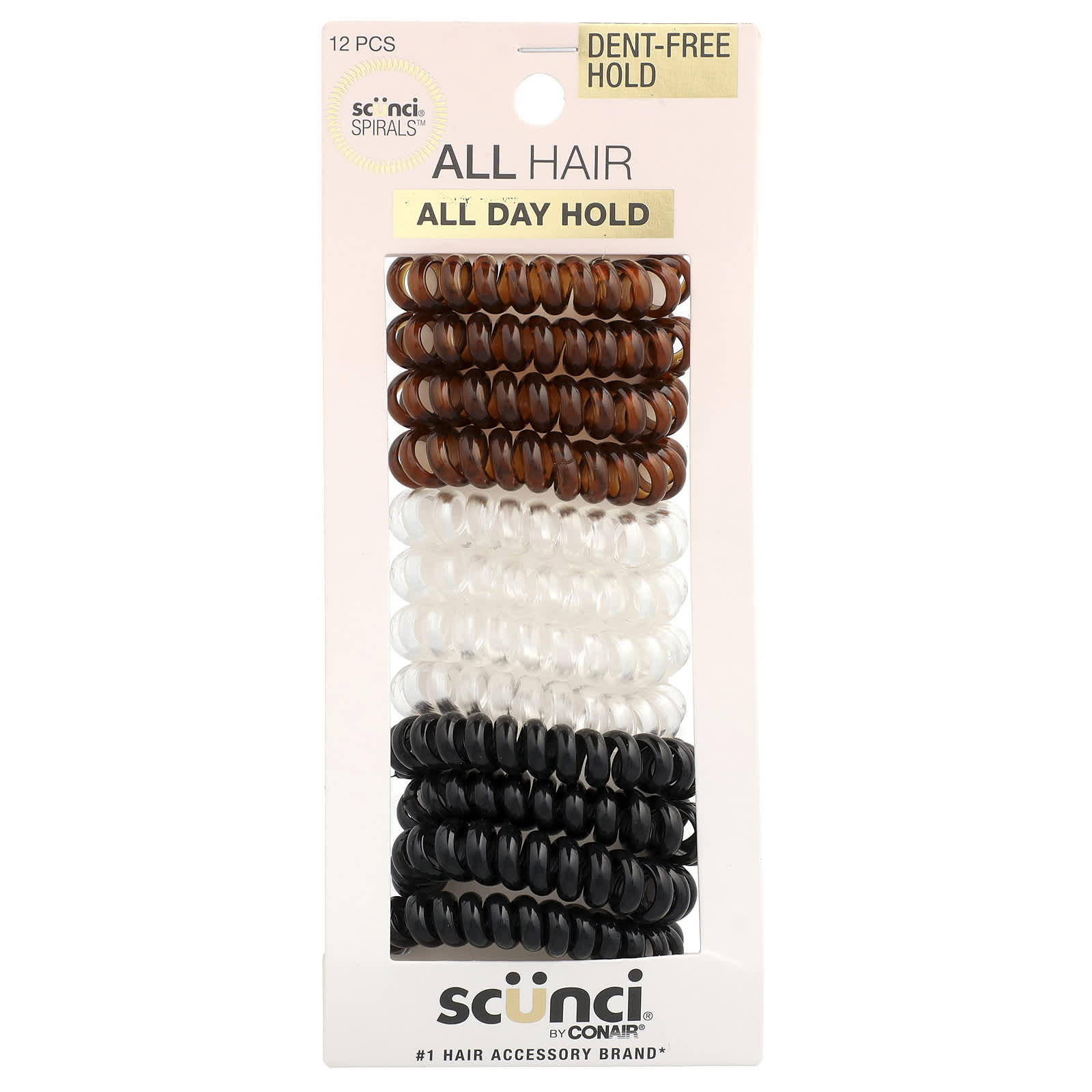Scunci, Spirals™, Assorted Colors, 12 Pieces - Image 1