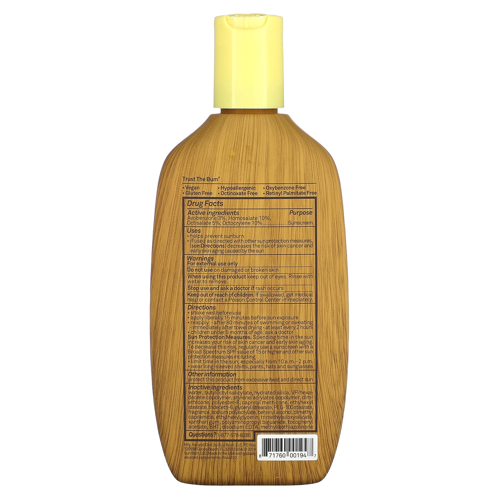 Sun Bum, Premium Moisturizing Sunscreen Lotion, SPF 50, 8 fl oz (237 ml) - Image 2