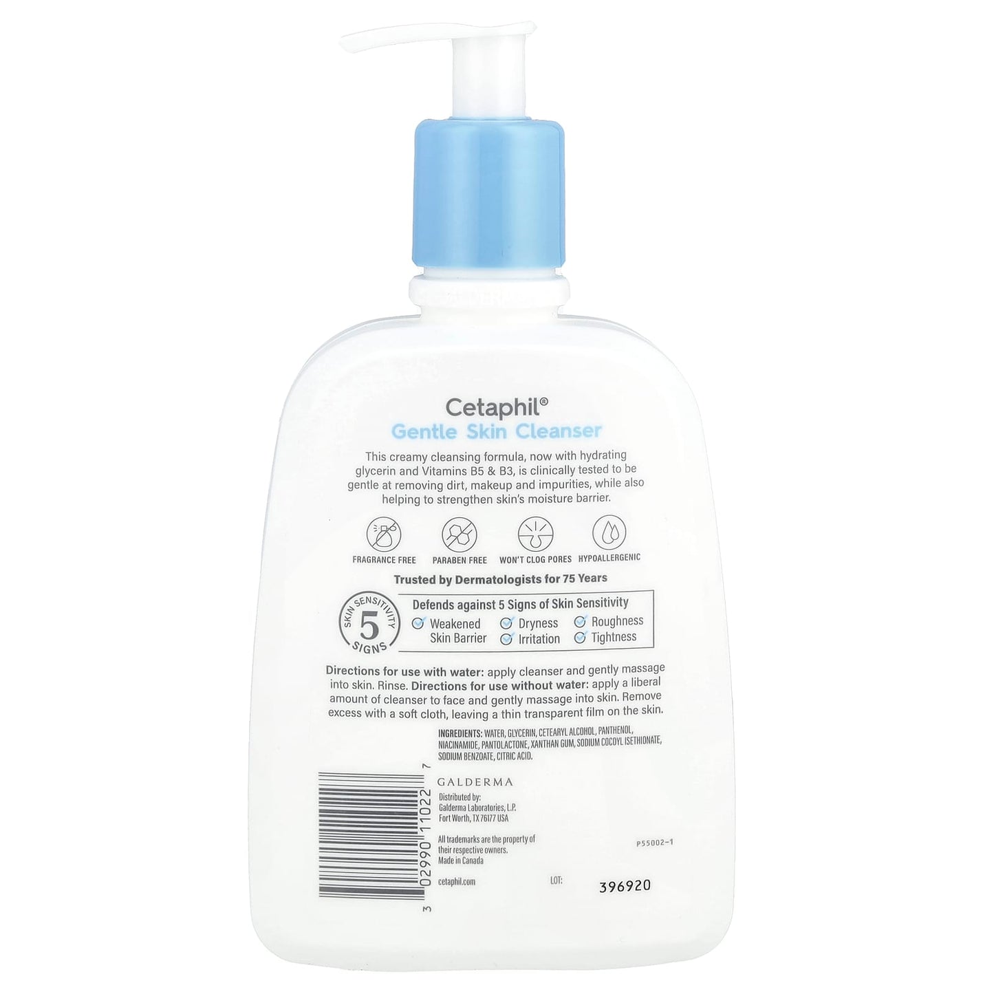 Cetaphil Fragrance Free Gentle Skin Cleanser, 16 fl oz (473 ml) - Image 2