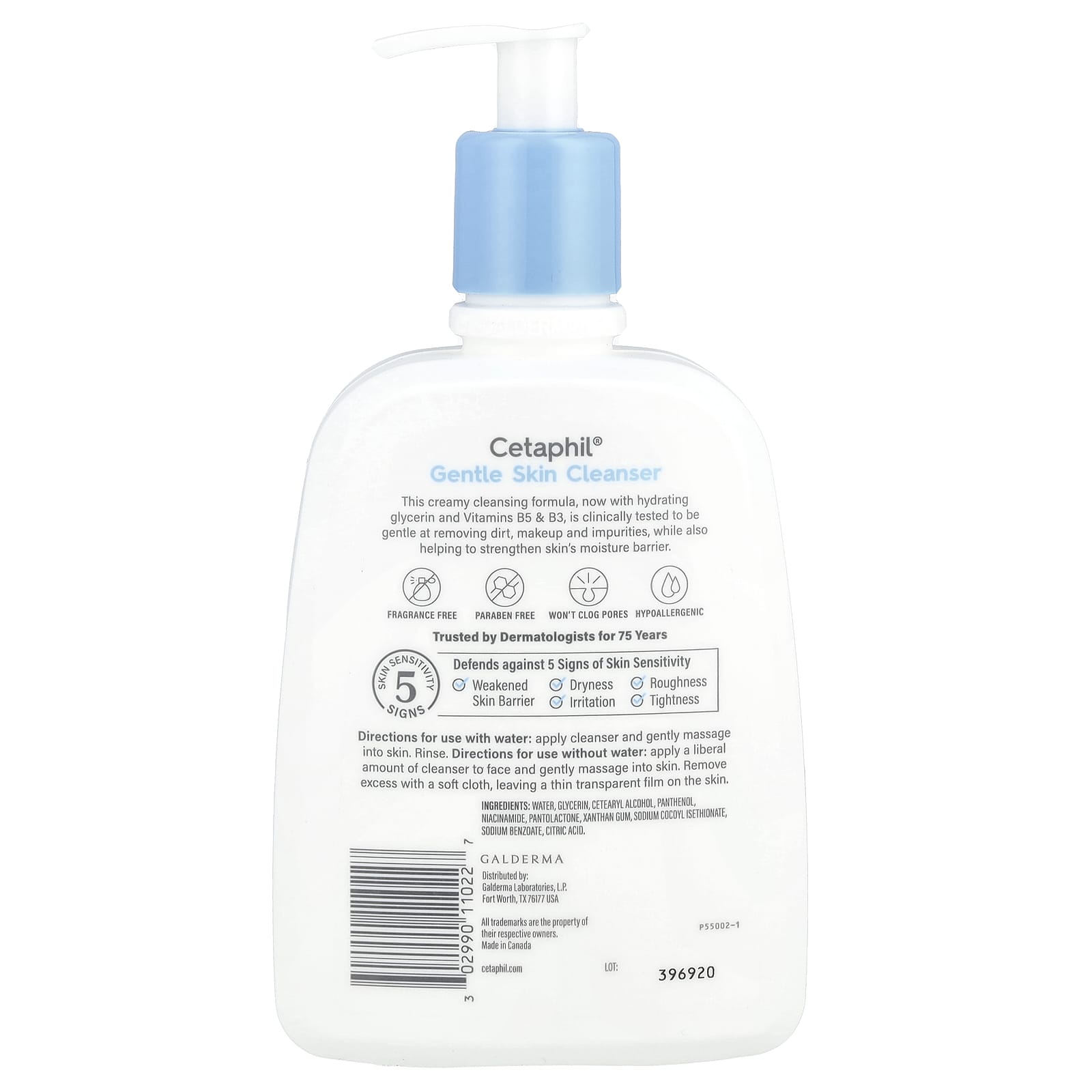 Cetaphil Fragrance Free Gentle Skin Cleanser, 16 fl oz (473 ml) - Image 2