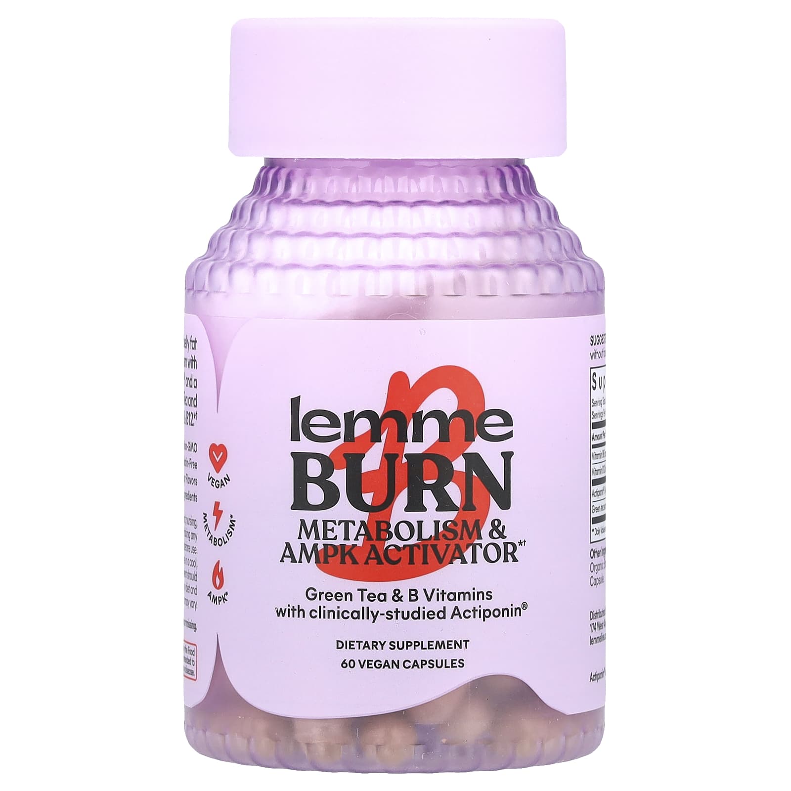 Lemme, Burn, Metabolism & AMPK Activator, 60 Vegan Capsules - Image 1