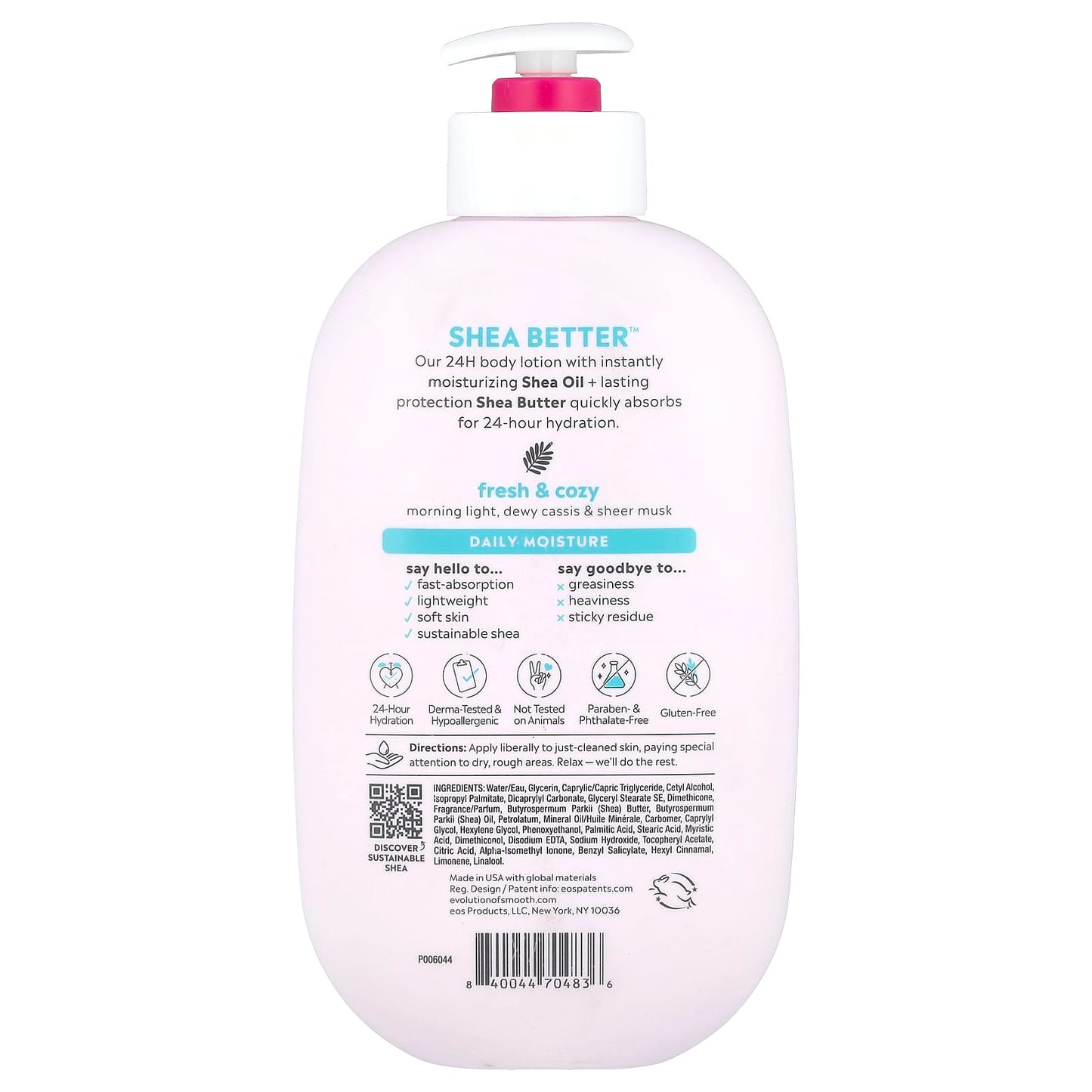 EOS Shea Better 24H Moisture Body Lotion, Fresh & Cozy, 16 fl oz - Image 2