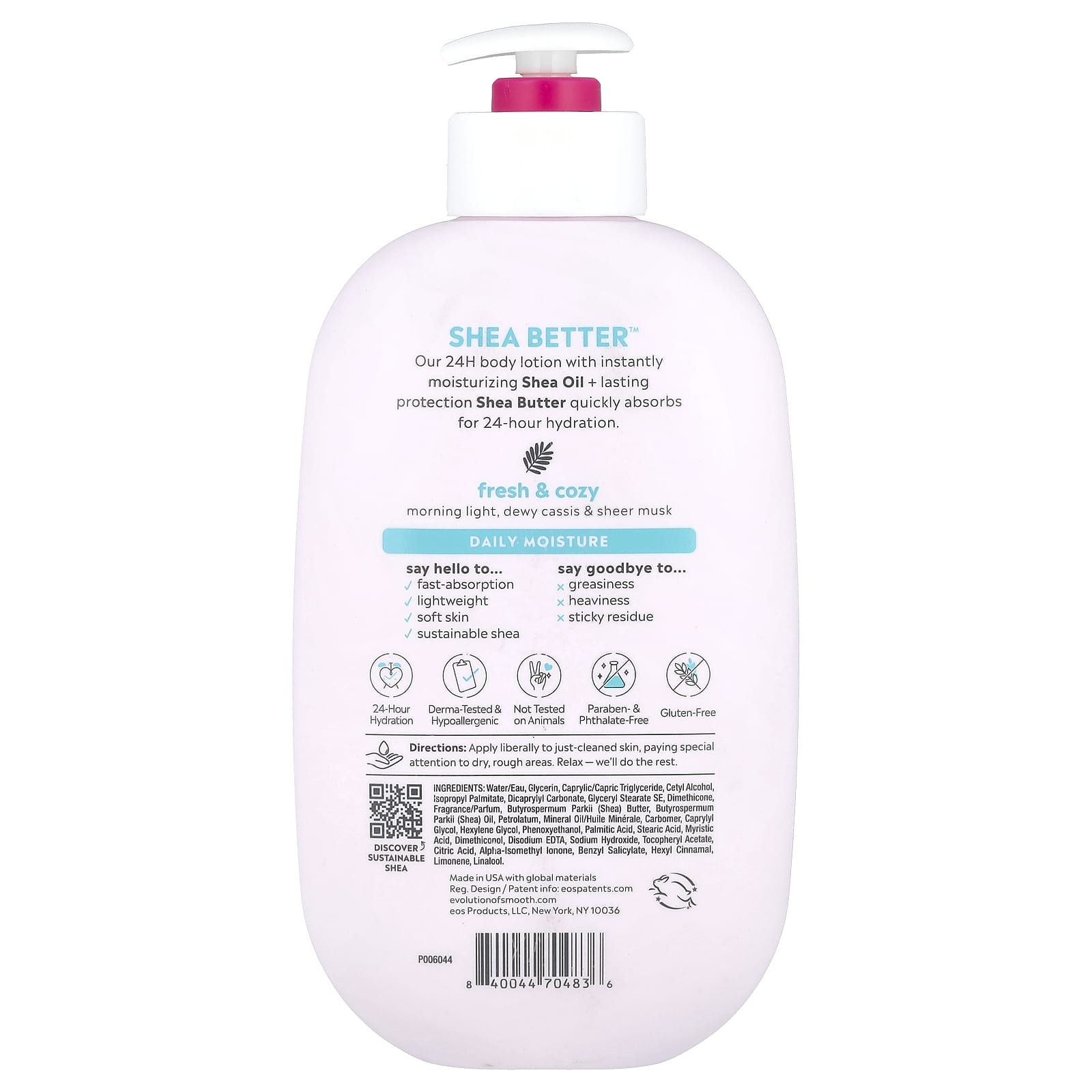 EOS Shea Better 24H Moisture Body Lotion, Fresh & Cozy, 16 fl oz - Image 2