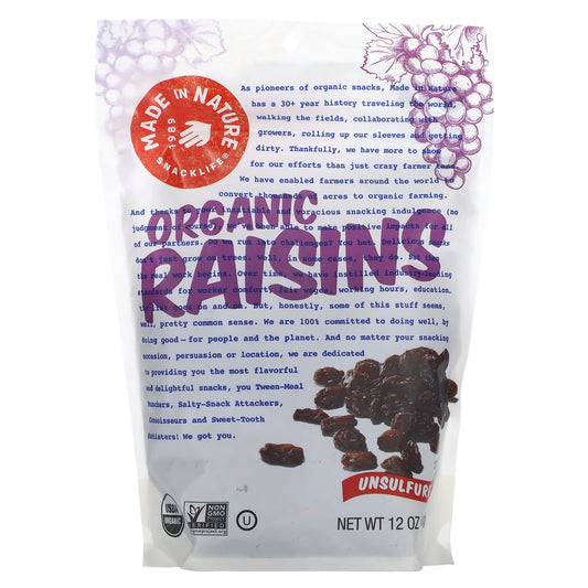 Made in Nature, Organic Raisins, 12 oz (340 g) - Image 1