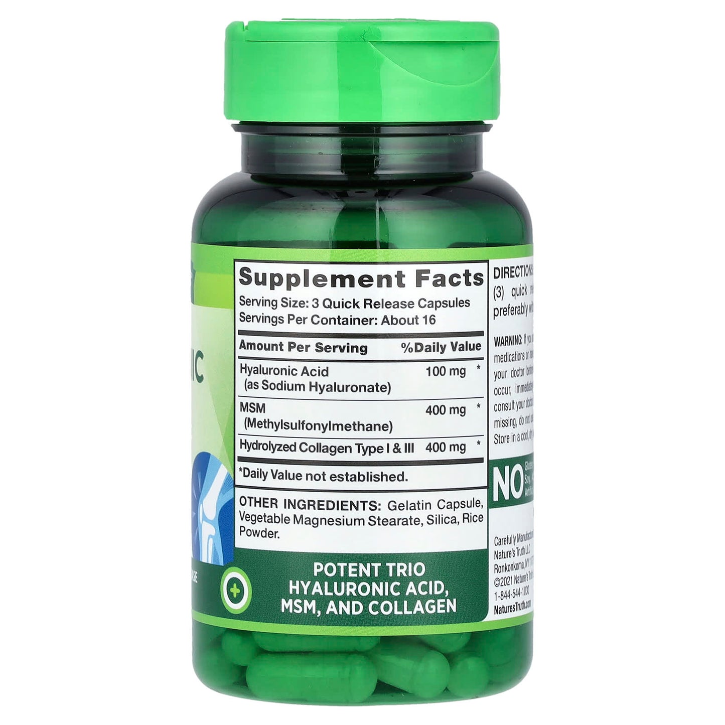 Nature's Truth, Hyaluronic Acid Complex, 50 Quick Release Capsules - Image 2