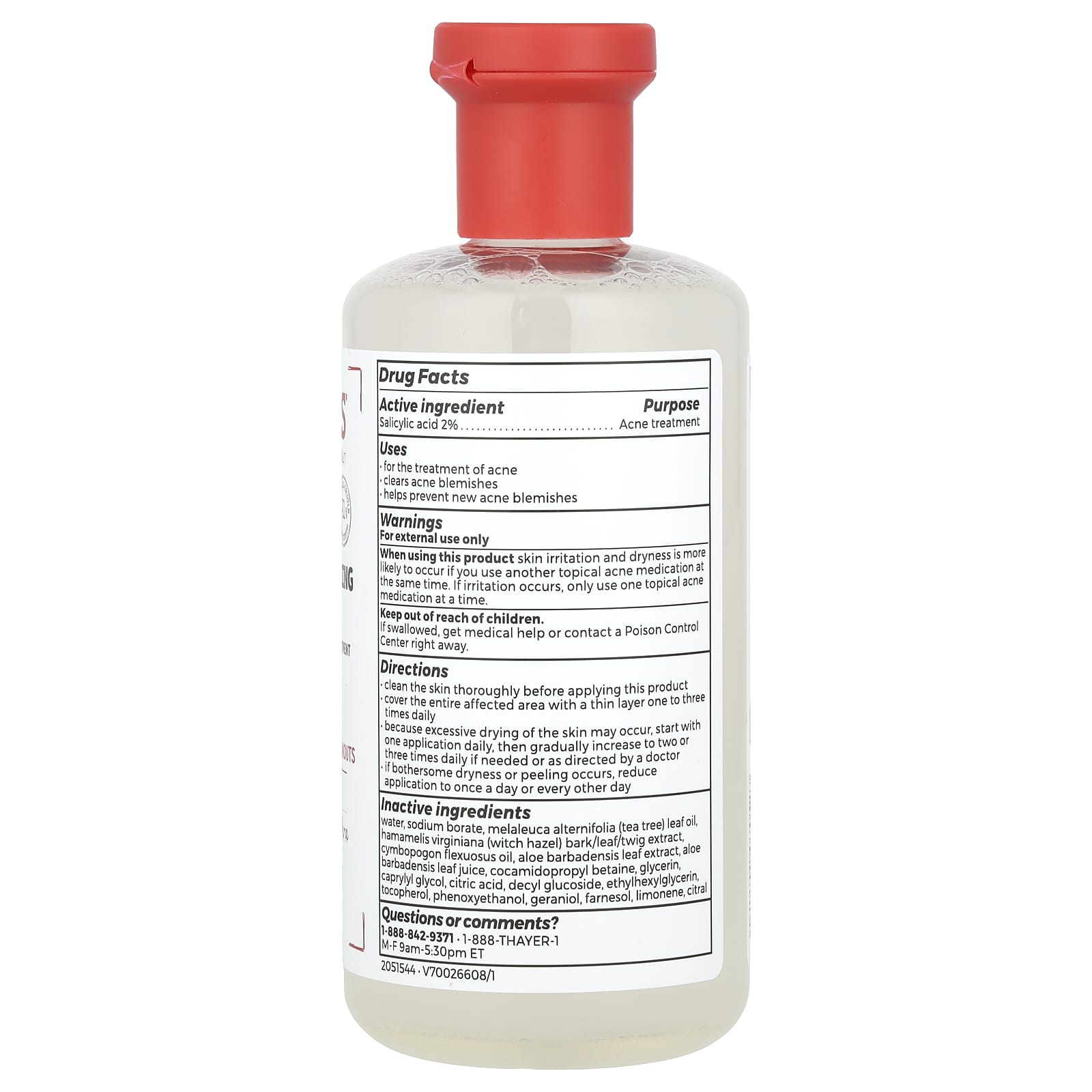 Thayers, Blemish Clearing Toner, Acne-Prone Skin, Alcohol-Free, 12 fl oz (355 ml) - Image 2