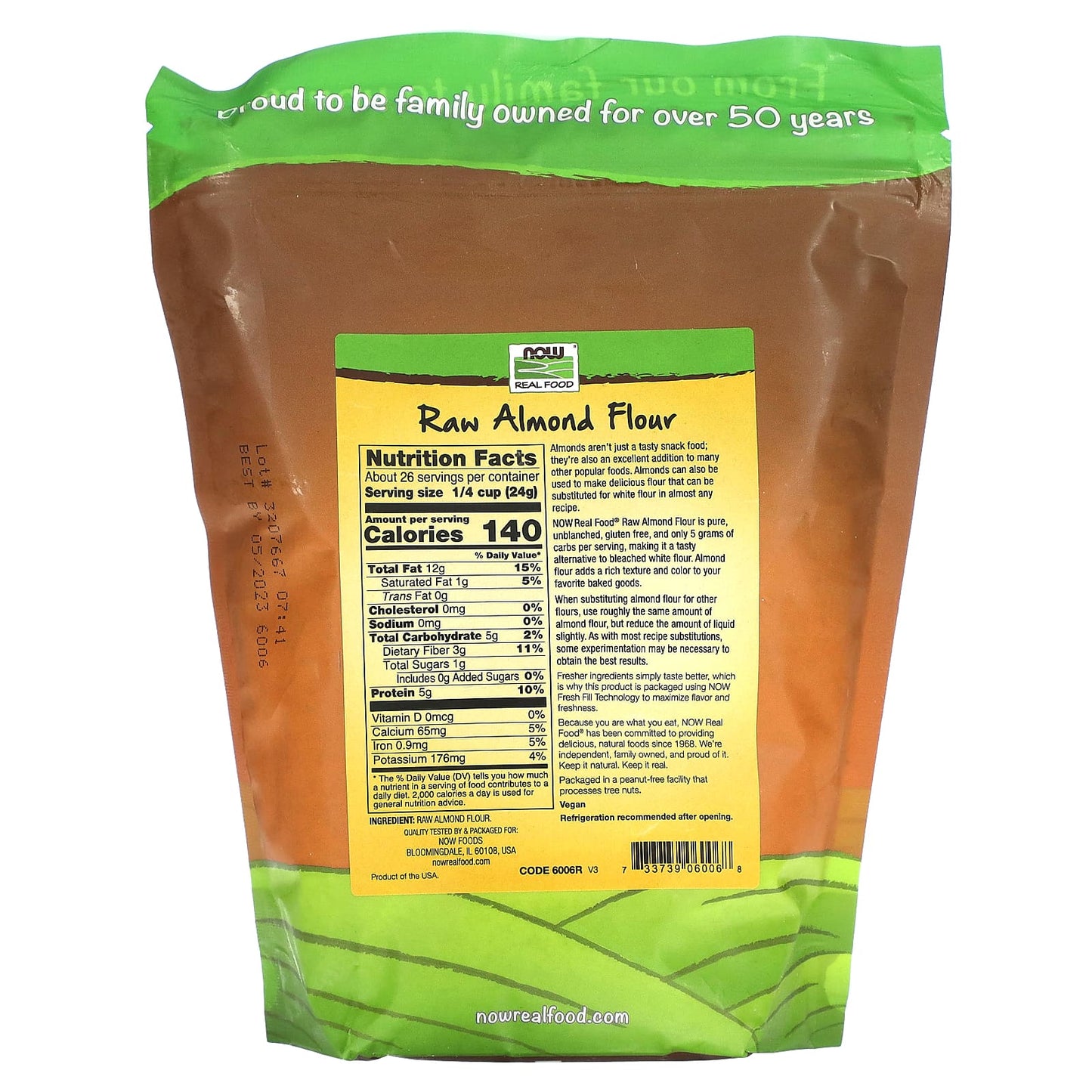 NOW Foods, Real Food, Raw Almond Flour, 22 oz (624 g) - Image 2