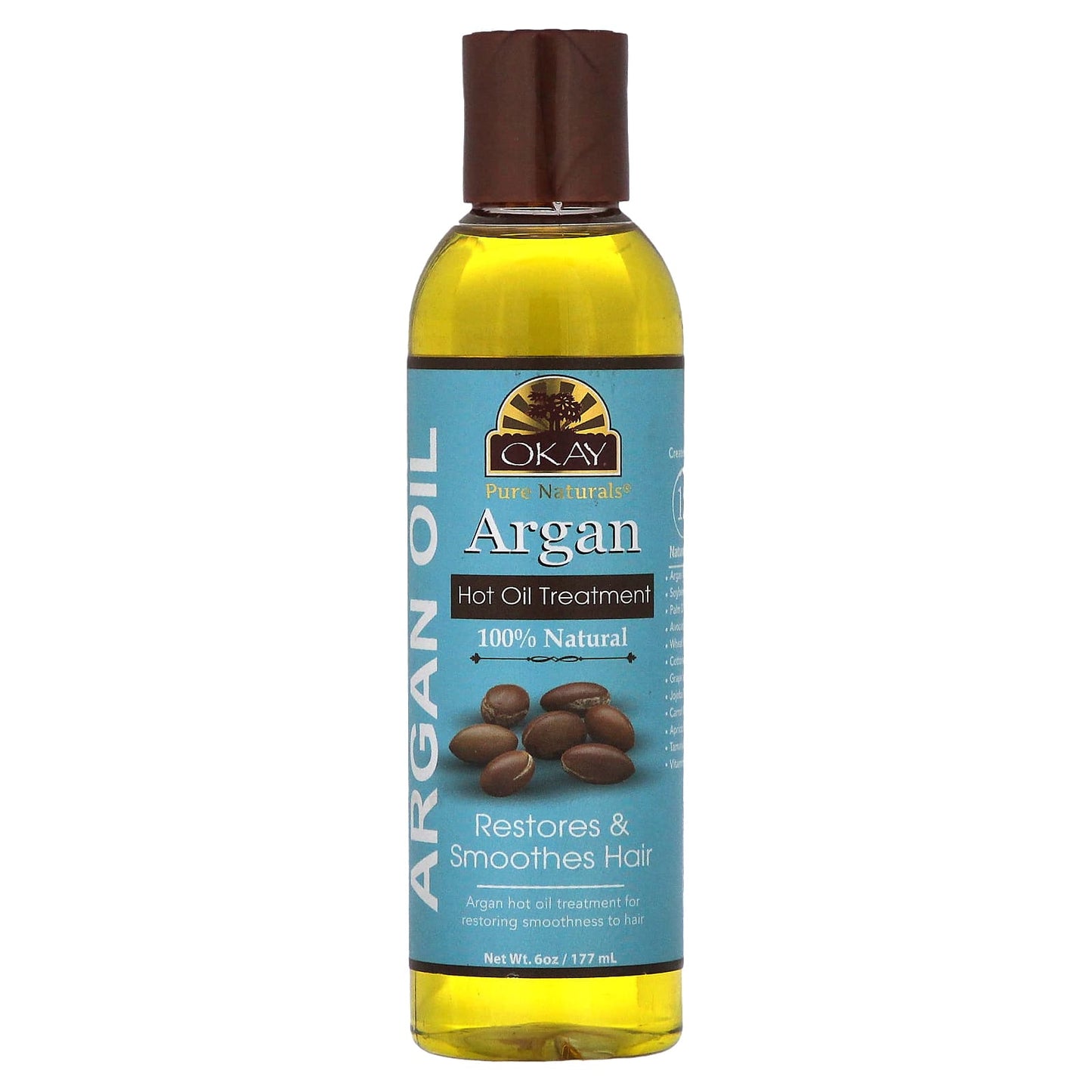 Okay Pure Naturals, Argan Hot Oil Treatment, 6 oz (177 ml) - Image 1