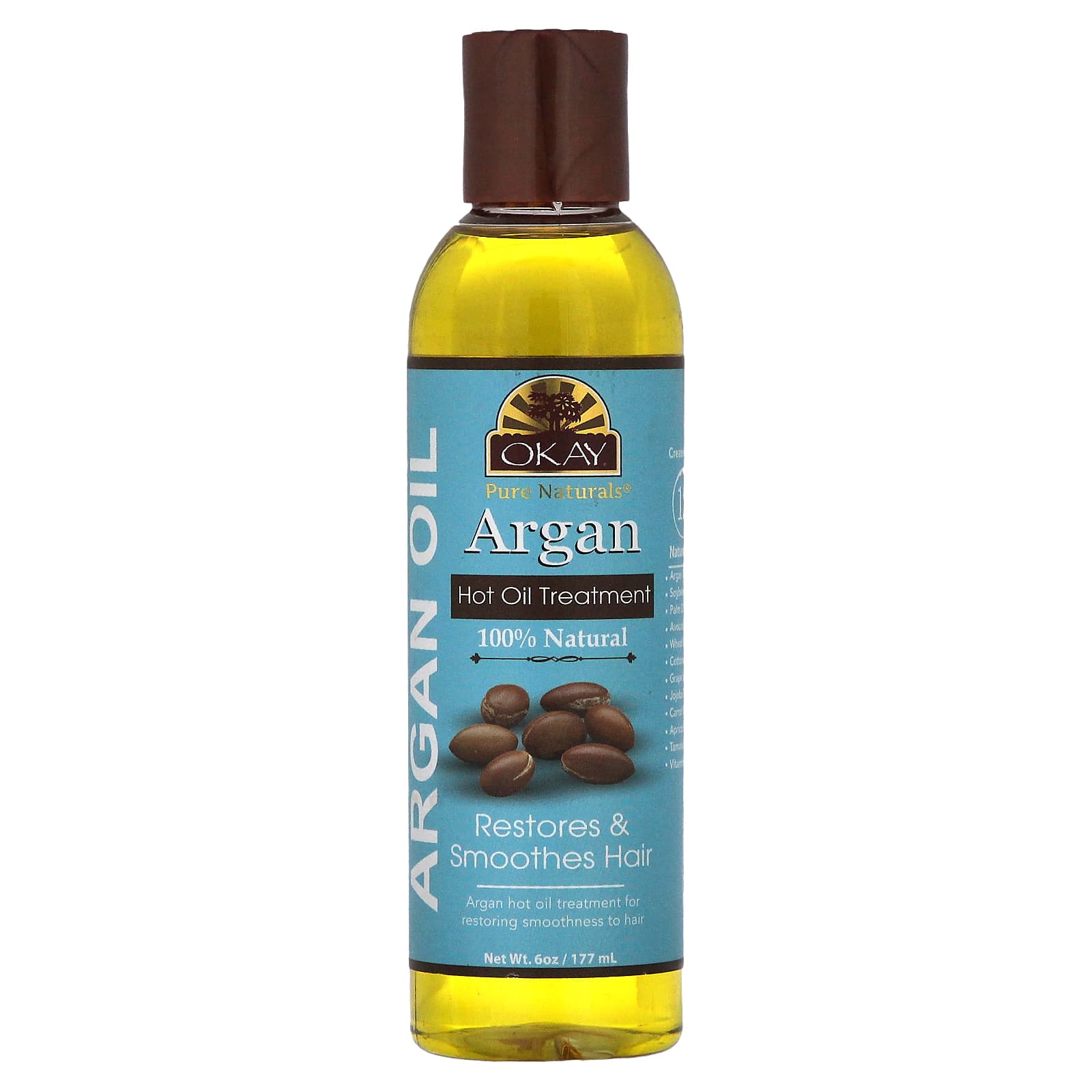 Okay Pure Naturals, Argan Hot Oil Treatment, 6 oz (177 ml) - Image 1
