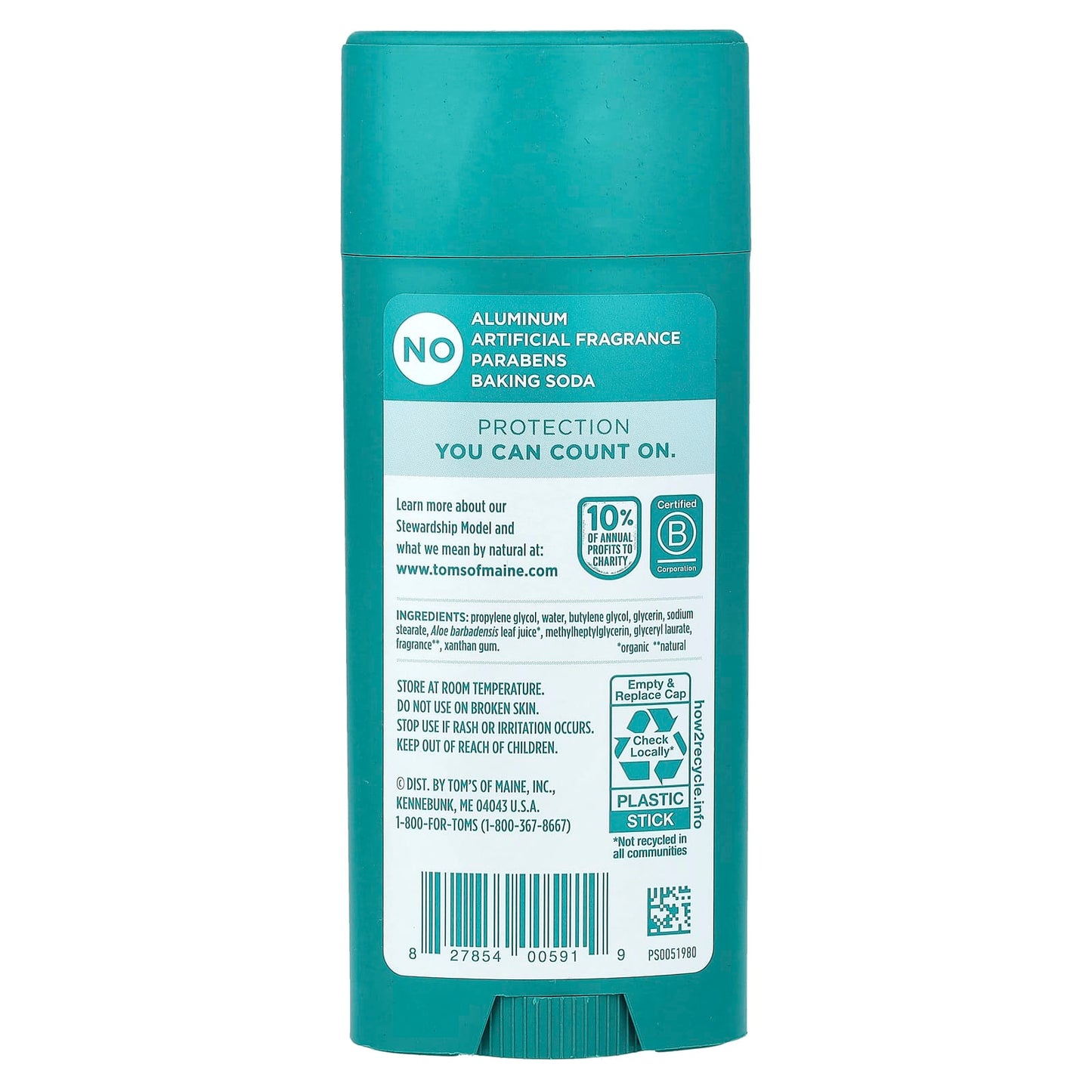 Tom's of Maine, Aluminum Free Deodorant, Rose Vanilla, 3.25 oz (92 g) - Image 2