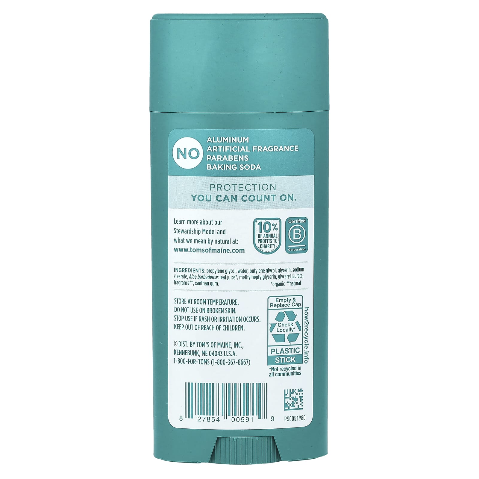 Tom's of Maine, Aluminum Free Deodorant, Rose Vanilla, 3.25 oz (92 g) - Image 2