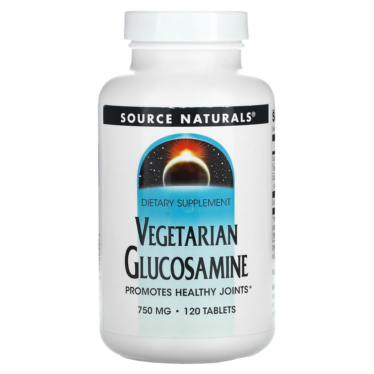 Source Naturals, Vegetarian Glucosamine, 750 mg, 120 Tablets - Image 1