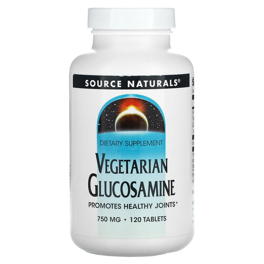 Source Naturals, Vegetarian Glucosamine, 750 mg, 120 Tablets - Image 1