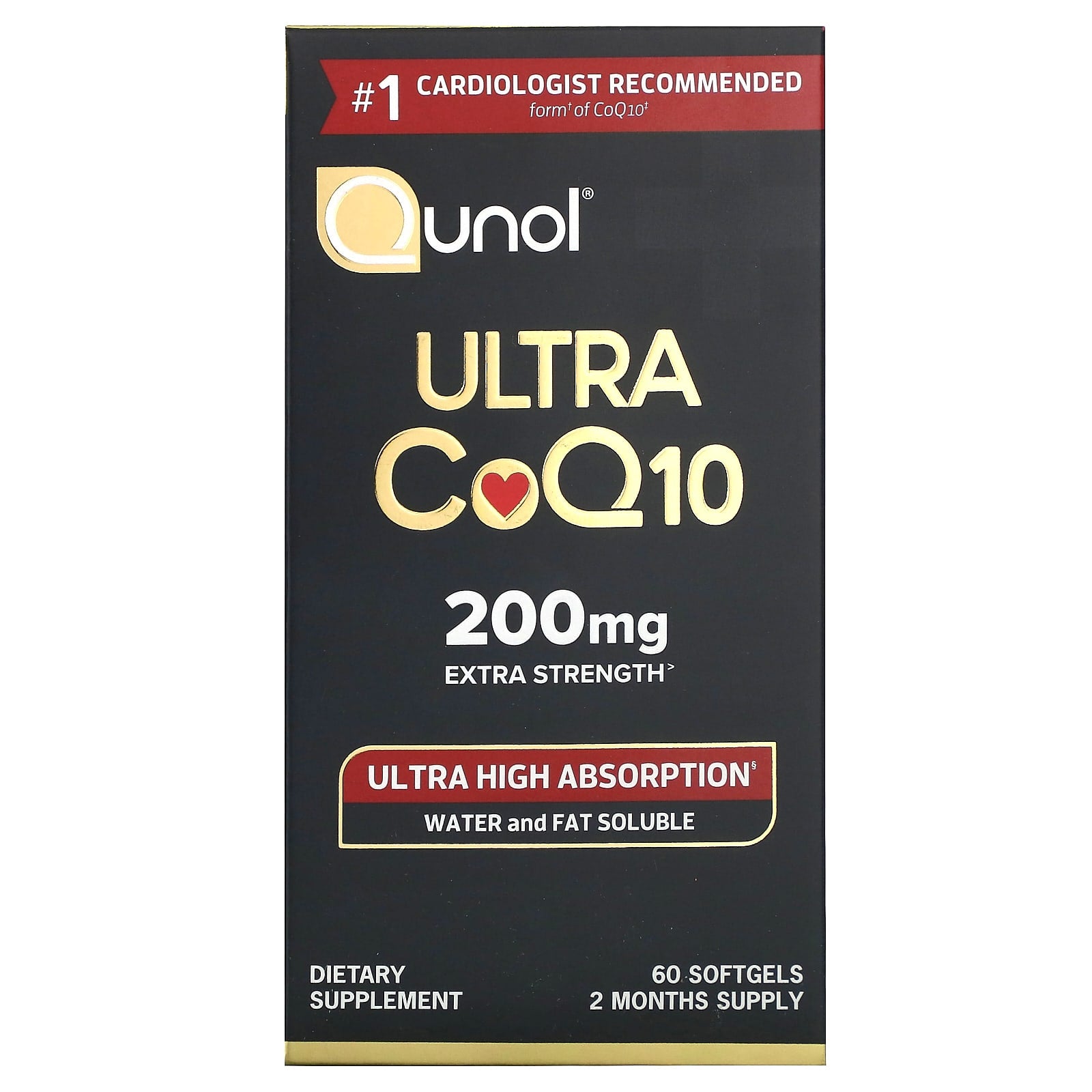 Qunol, Ultra CoQ10, Extra Strength, 200 mg, 60 Softgels - Image 1
