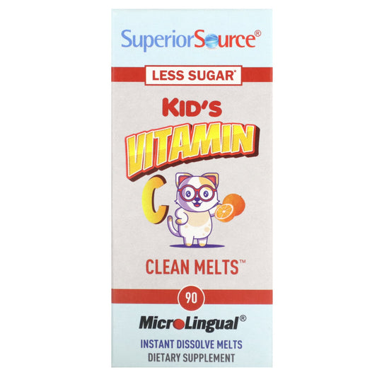 Superior Source, Kid's Vitamin C Clean Melts, Orange, 90 Instant Dissolve Melts - Image 1