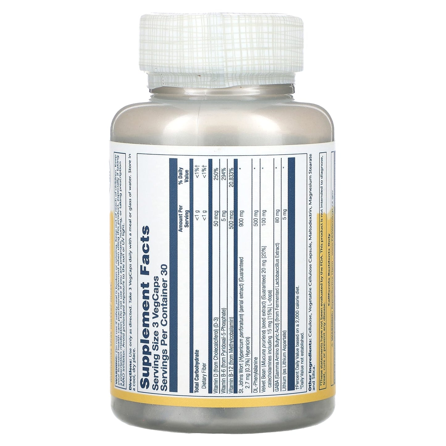 Solaray, Briteside, Joy Boost Formula, 90 VegCaps - Image 2