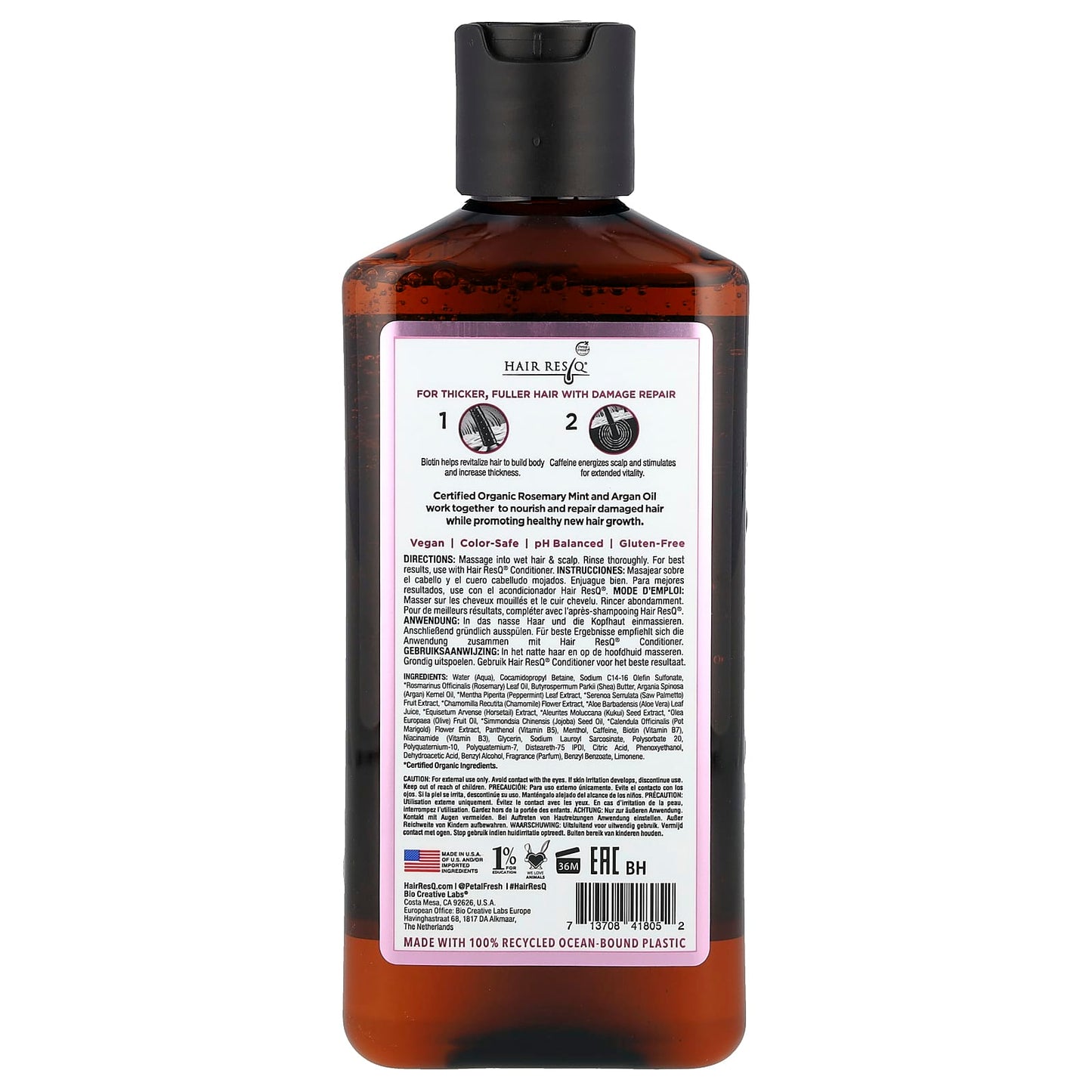 Petal Fresh, Hair ResQ®, Biotin Shampoo, Thickening + Damage Repair, 12 fl oz (355 ml) - Image 2