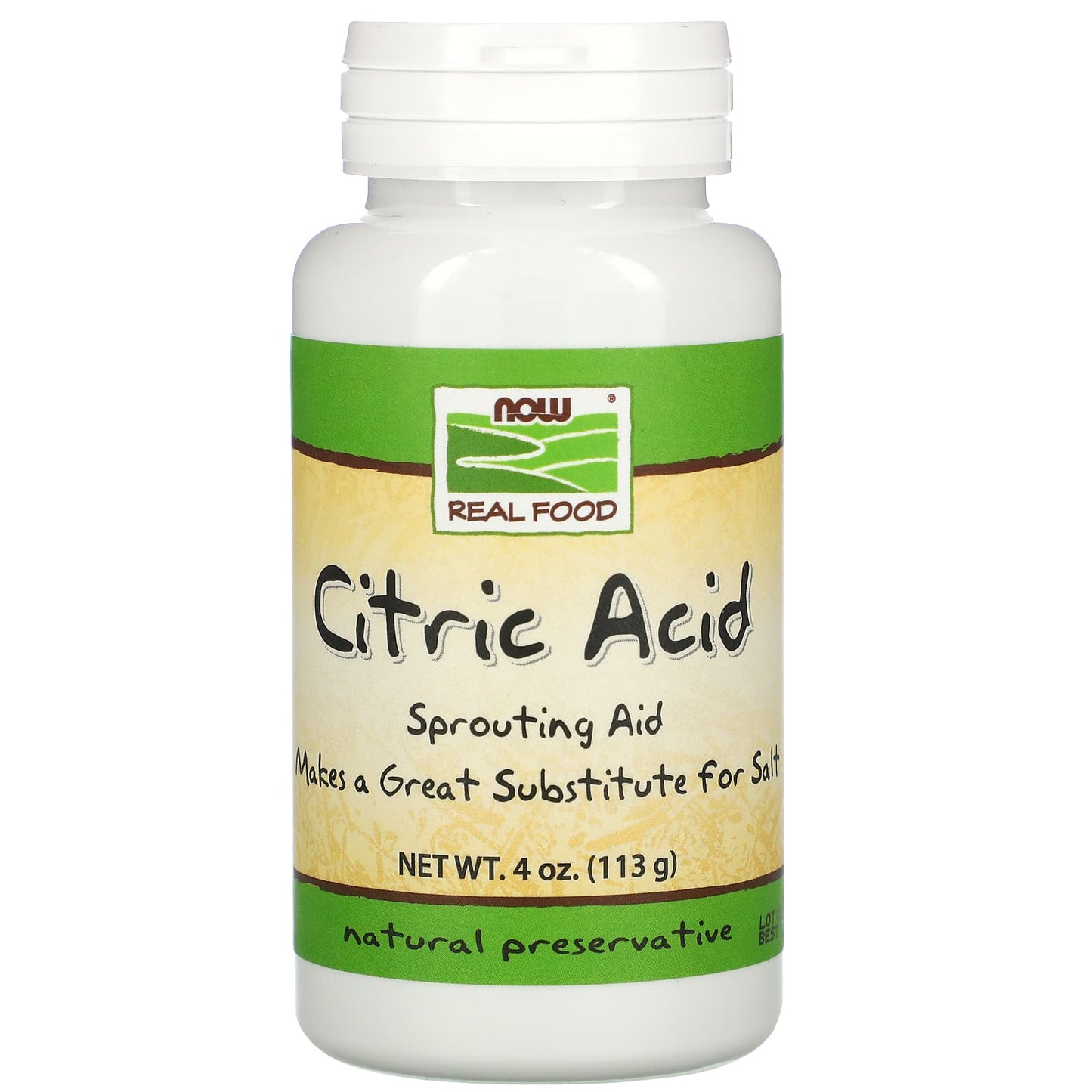 NOW Foods, Citric Acid, 4 oz (113 g) - Image 1